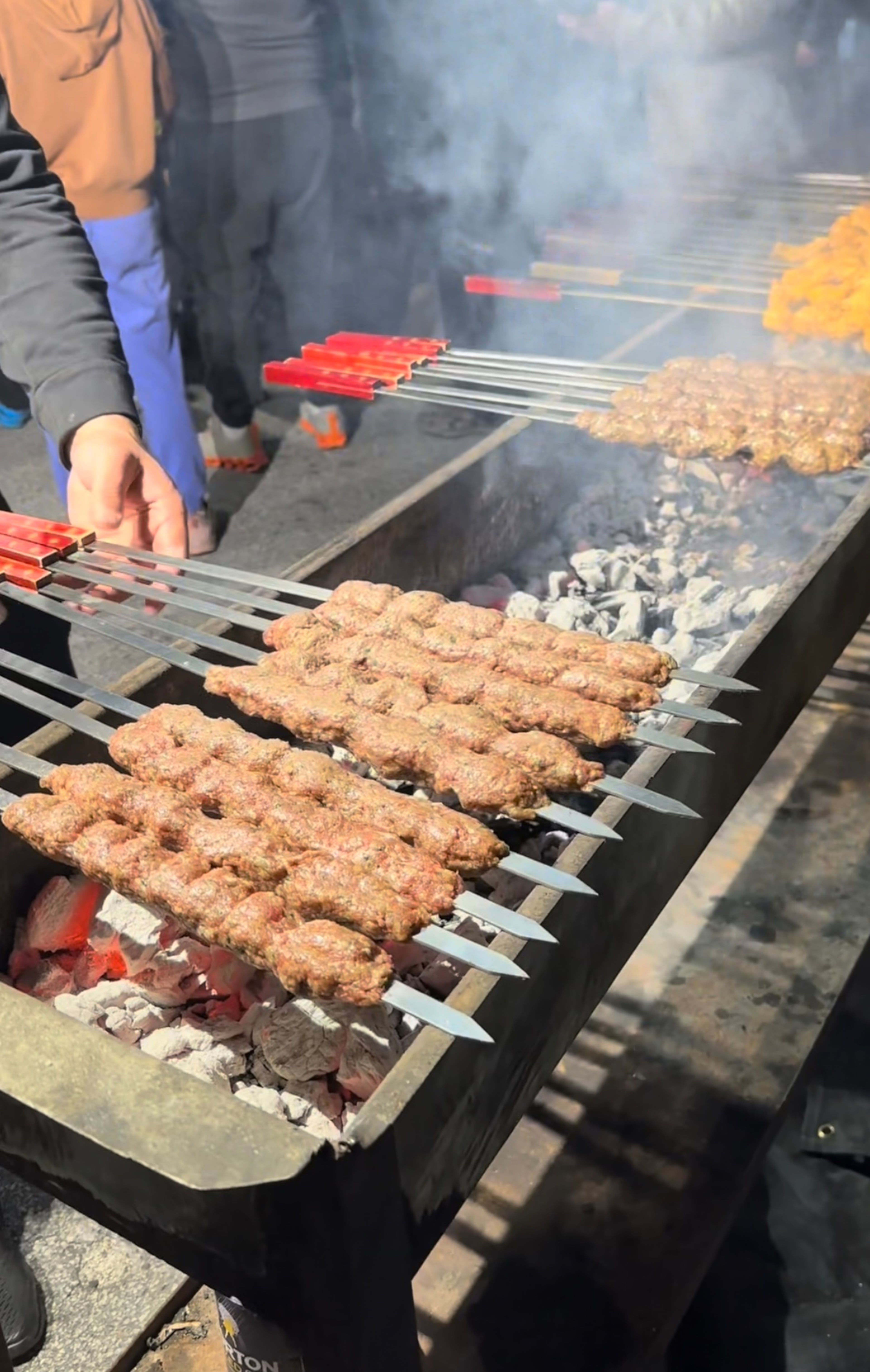 Palestinian ground lamb and beef kabobs from Master Butcher Halal Meat. (Courtesy of Travel Foodie Ishy)