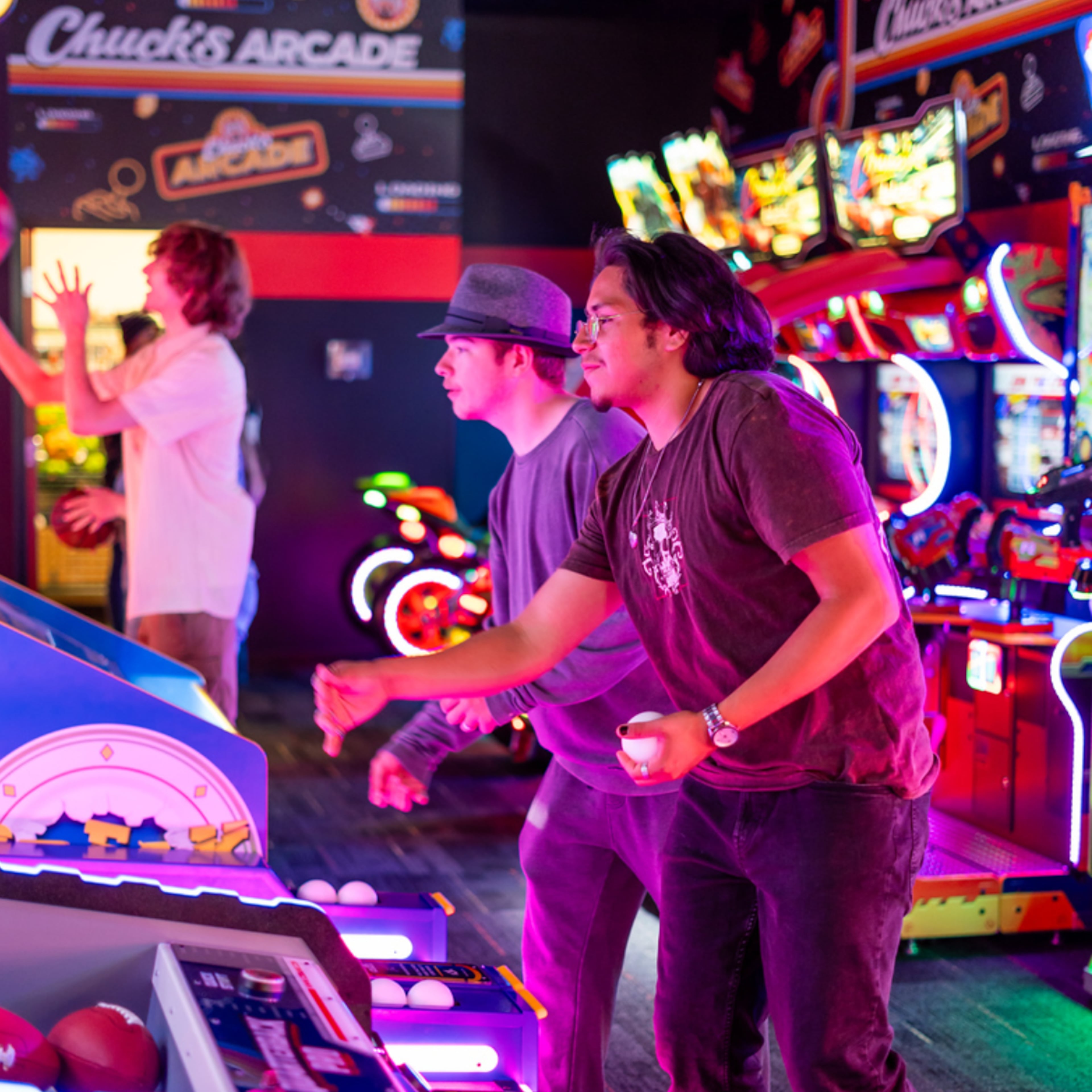 Visitors to Chuck's Arcade can play traditional games like Skee-Ball, plus high-tech and virtual reality games. (Courtesy of CEC Entertainment)