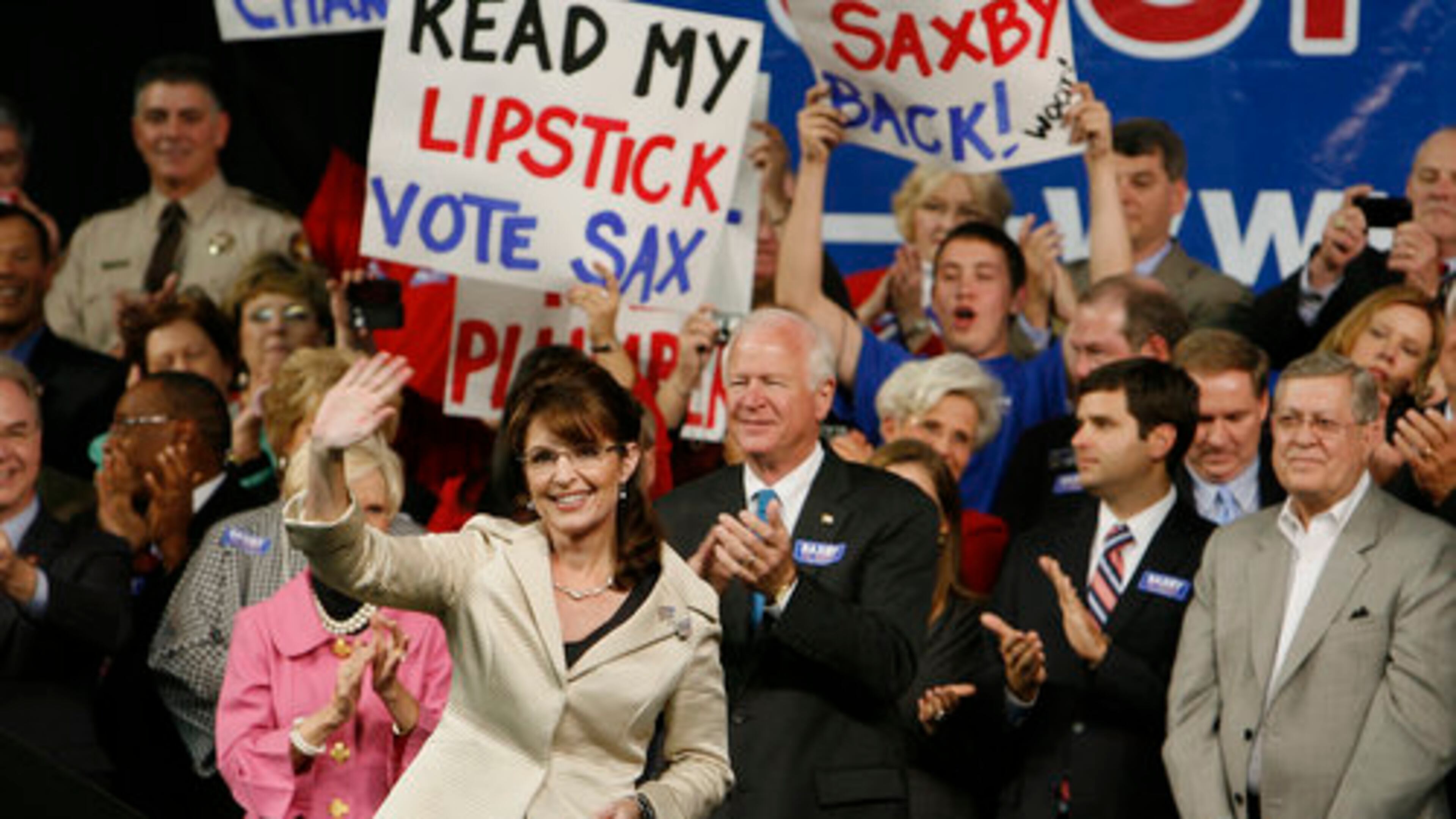 As the 2008 U.S. Senate campaign in Georgia wound down, both candidates brought in the big guns. For Sen. Saxby Chambliss, it was Alaska Gov. Sarah Palin.