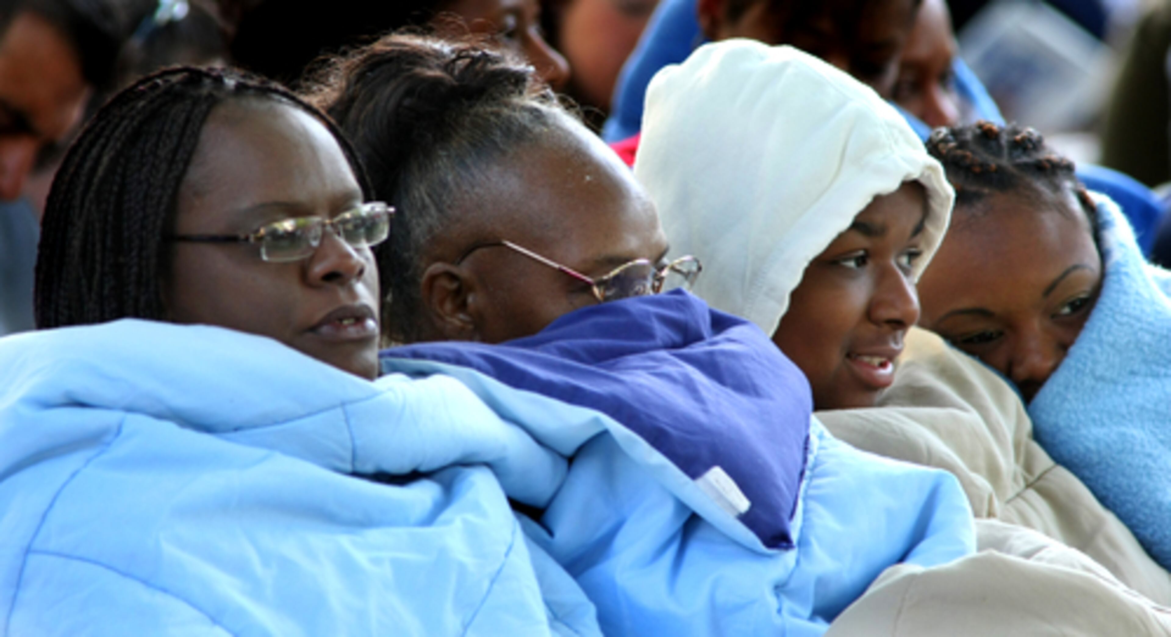 Debra Mitchell (from left), Osie Sanders, Brandon Williams and Kiara Wilson came from Daytona Beach, Fla., to see Michele Mitchell graduate Monday.