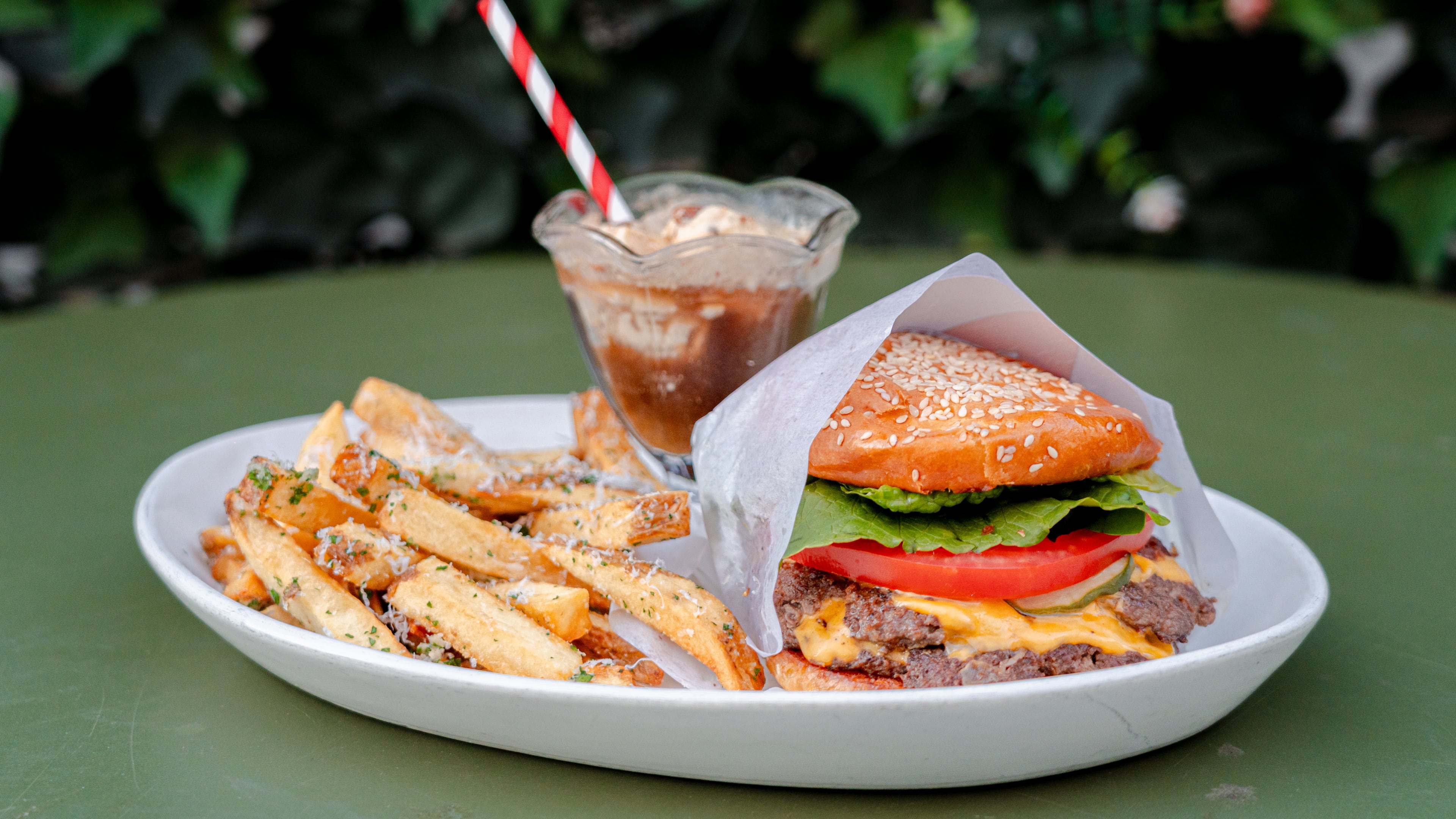 The A-Town Burger will be on the menu at chef Joey Ward’s patio bar, Bar Belle, which is attached to Southern Belle and Georgia Boy. (Courtesy of Southern Exposure)