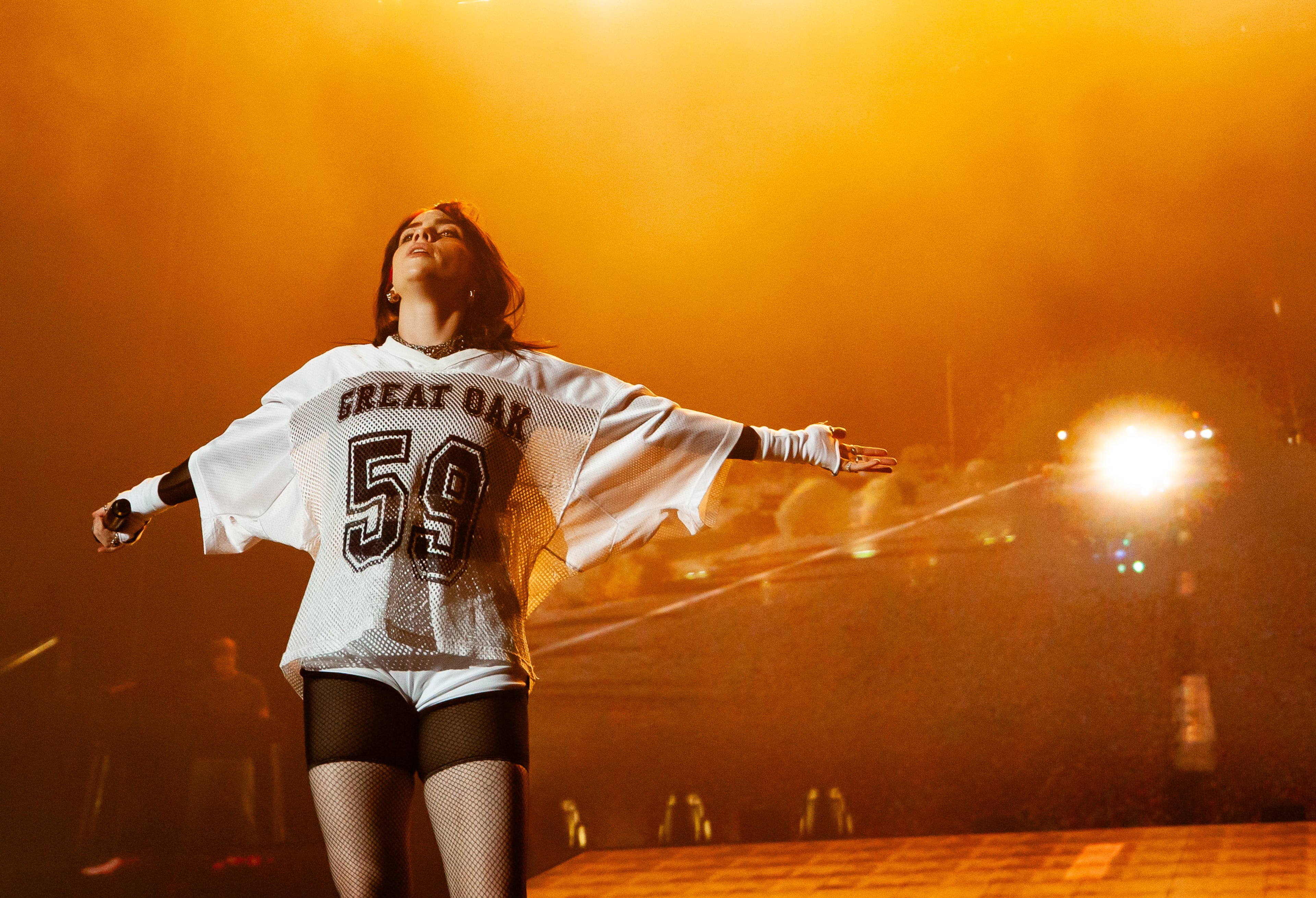 Atlanta, Ga: Billie Eilish headlined Saturday night at Music Midtown showing why she's one of the biggest forces in pop music with an onslaught of hits and raw energy. Photo taken Saturday, September 16, 2023 at Piedmont Park. (RYAN FLEISHER FOR THE ATLANTA JOURNAL-CONSTITUTION)