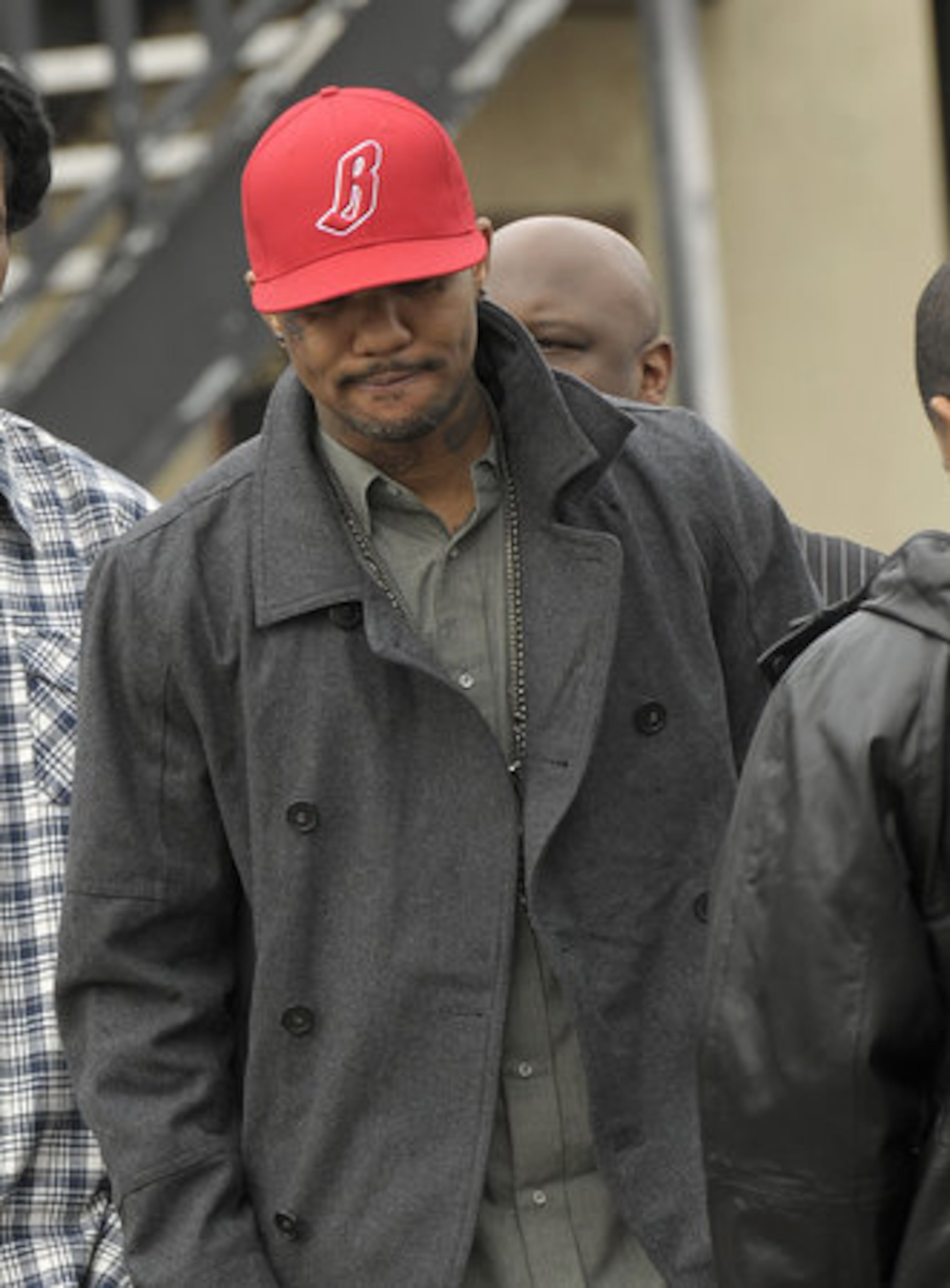 Rapper Game arrives at the memorial service for the late rapper Nate Dogg at the Queen Mary Dome in Long Beach, Calif. on Saturday, March 26, 2011.