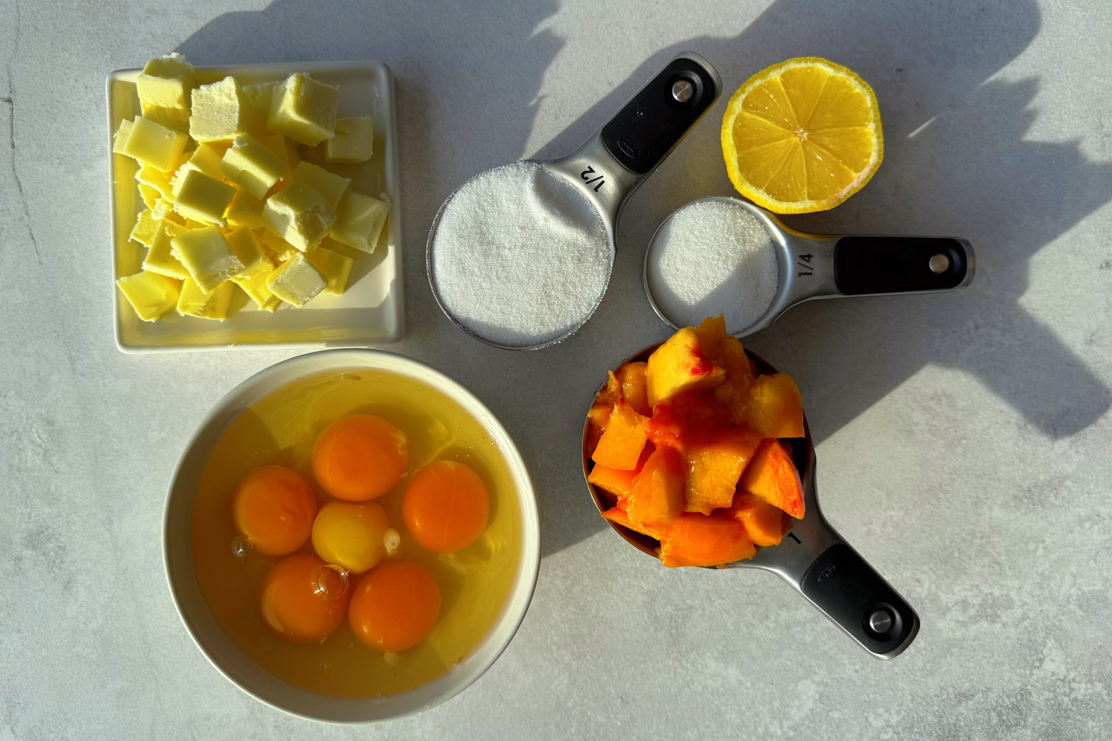 Peach curd is easy to make and comes together with just a handful of ingredients. (Monti Carlo/AJC)