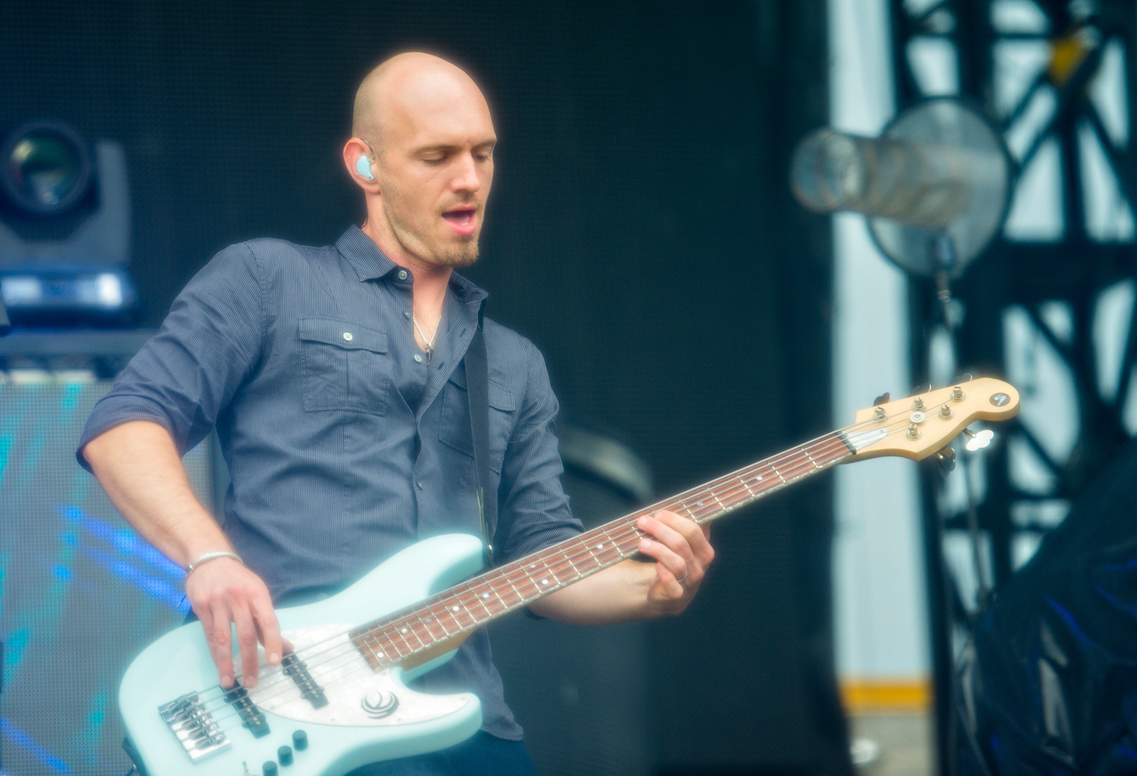 The Eli Young Band's Jon Jones performs during the Shaky Boots Music Festival at Kennesaw State University on Sunday, May 17, 2015. The inaugural two day festival featured country music by Cracker, Eli Young Band, Justin Moore, Old Crow Medicine Show and Brad Paisley. JONATHAN PHILLIPS / SPECIAL