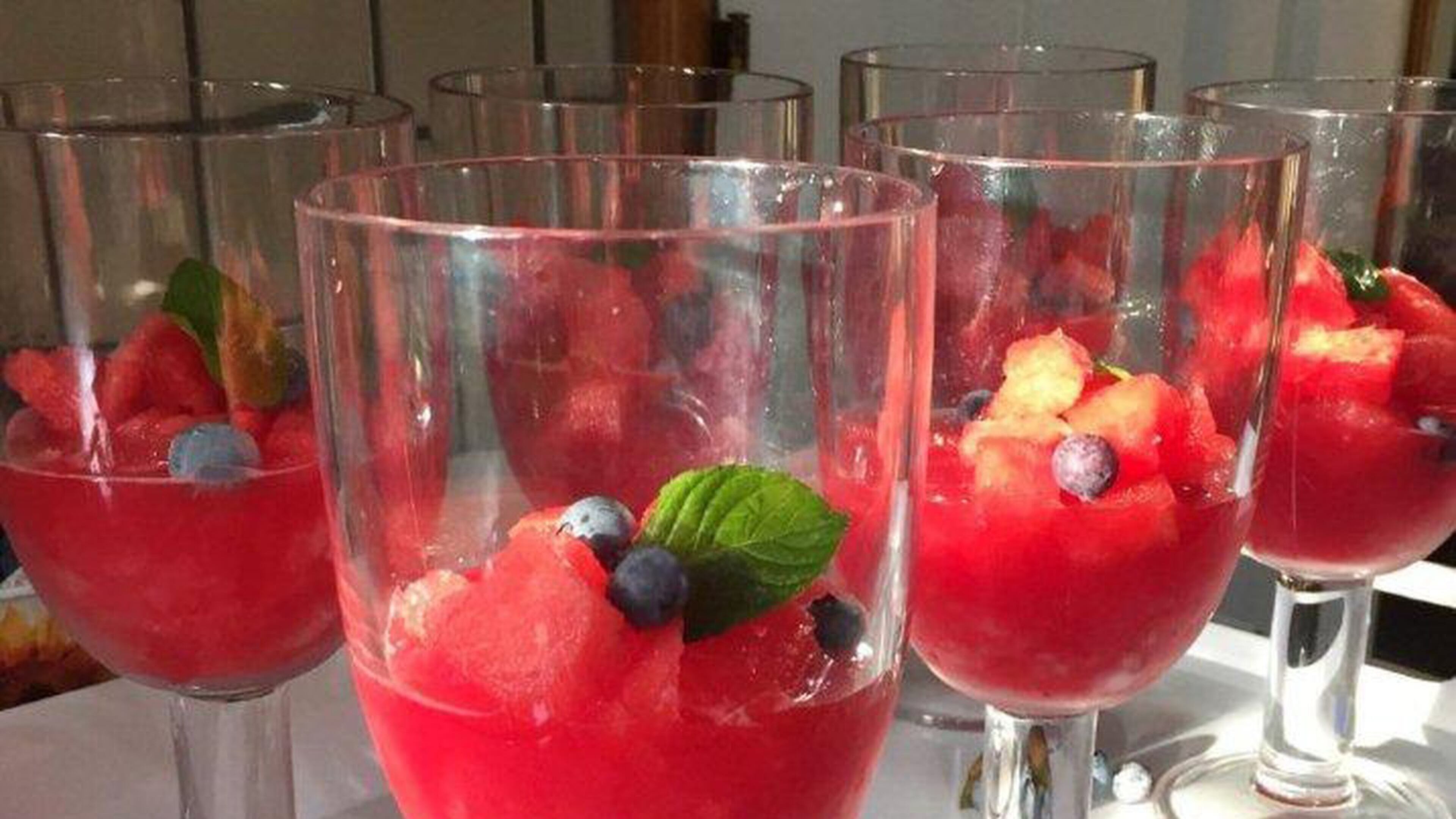 Watermelon slushy made with lavender honey. Styled by Dianna Tribble. Photo by Dianna Tribble.