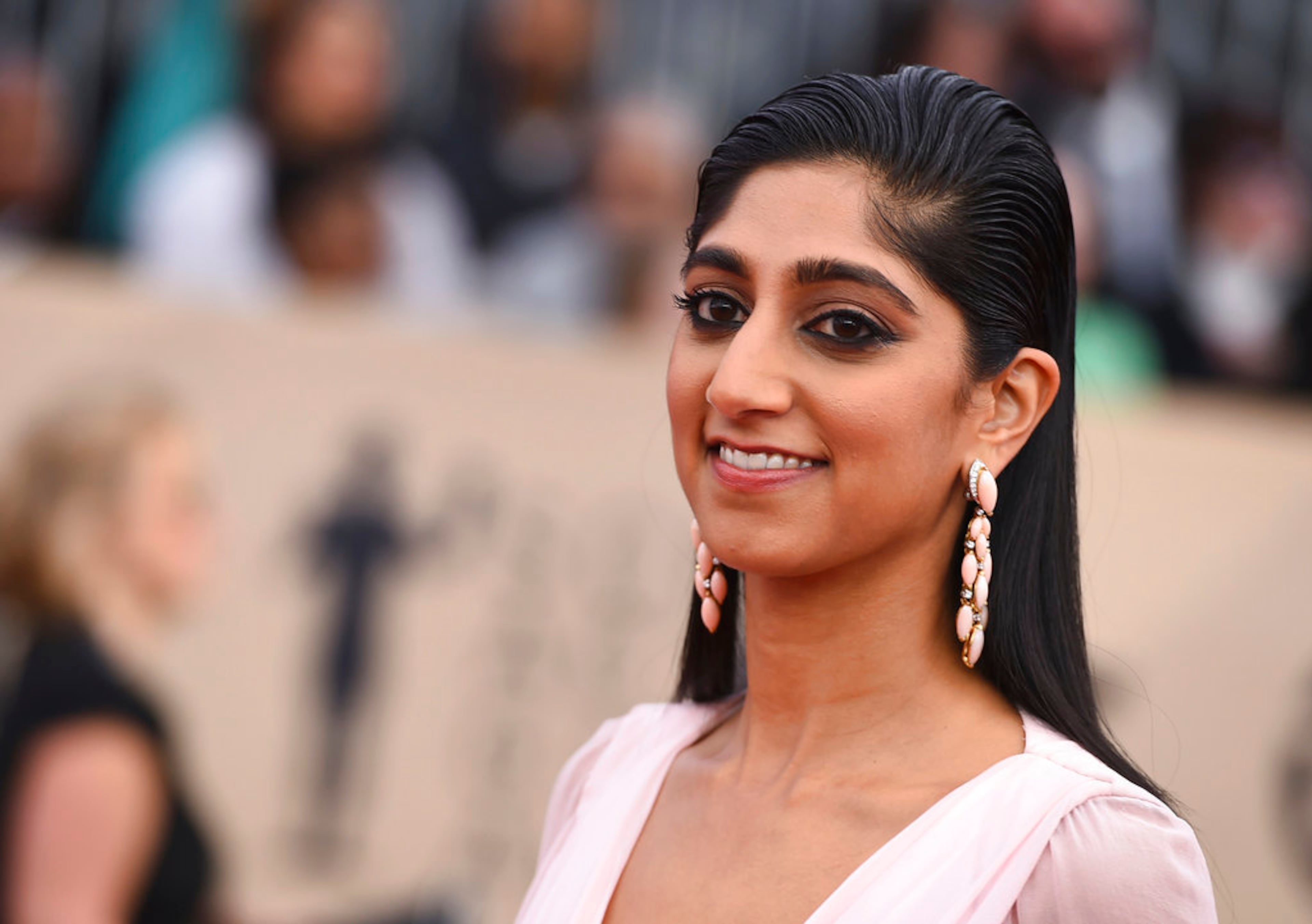Sunita Mani arrives at the 24th annual Screen Actors Guild Awards at the Shrine Auditorium & Expo Hall on Sunday, Jan. 21, 2018, in Los Angeles. (Photo by Jordan Strauss/Invision/AP)