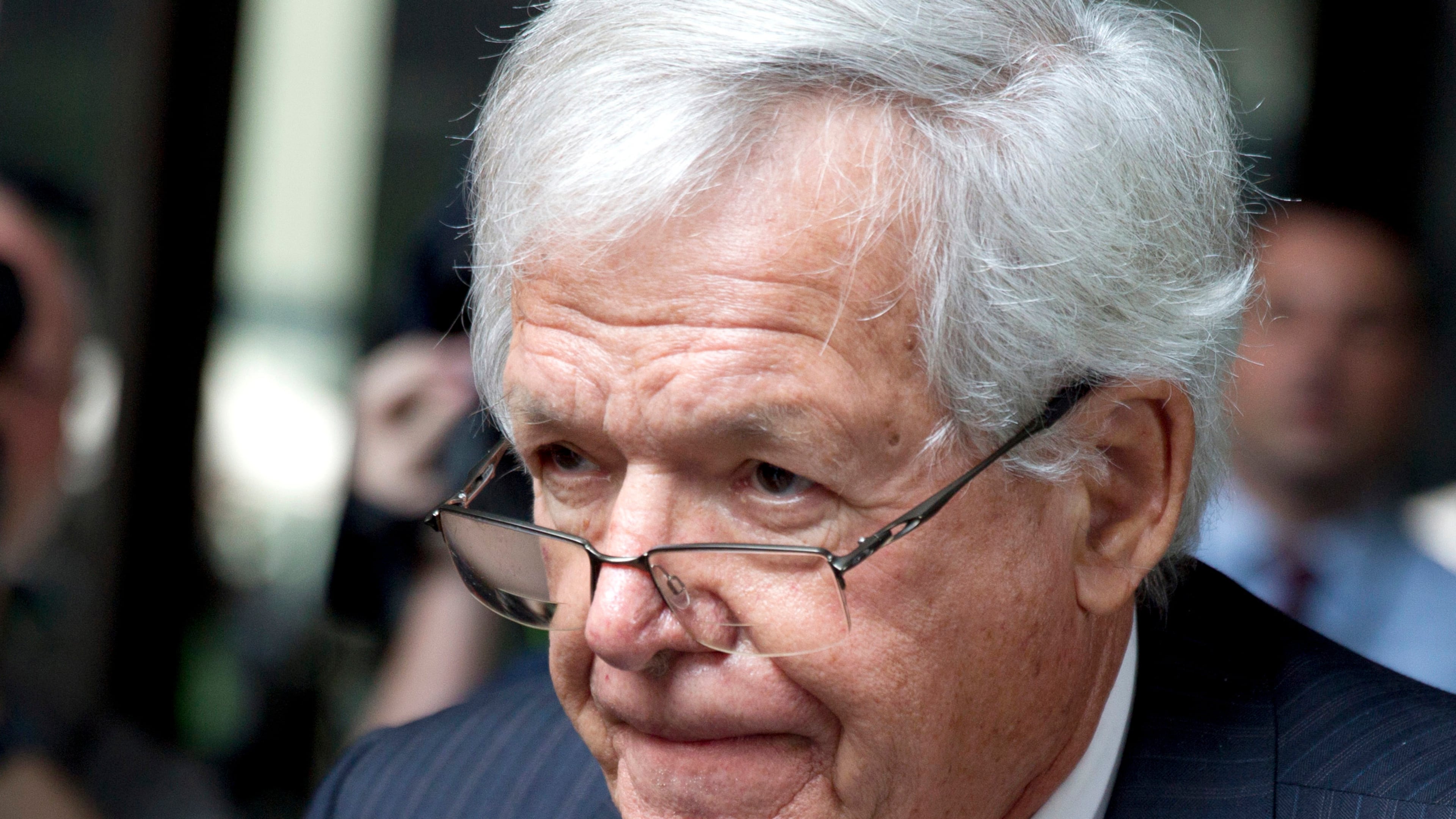 FILE - Former House Speaker Dennis Hastert departs the federal courthouse, in Chicago. on June 9, 2015. (AP Photo/Christian K. Lee, File)