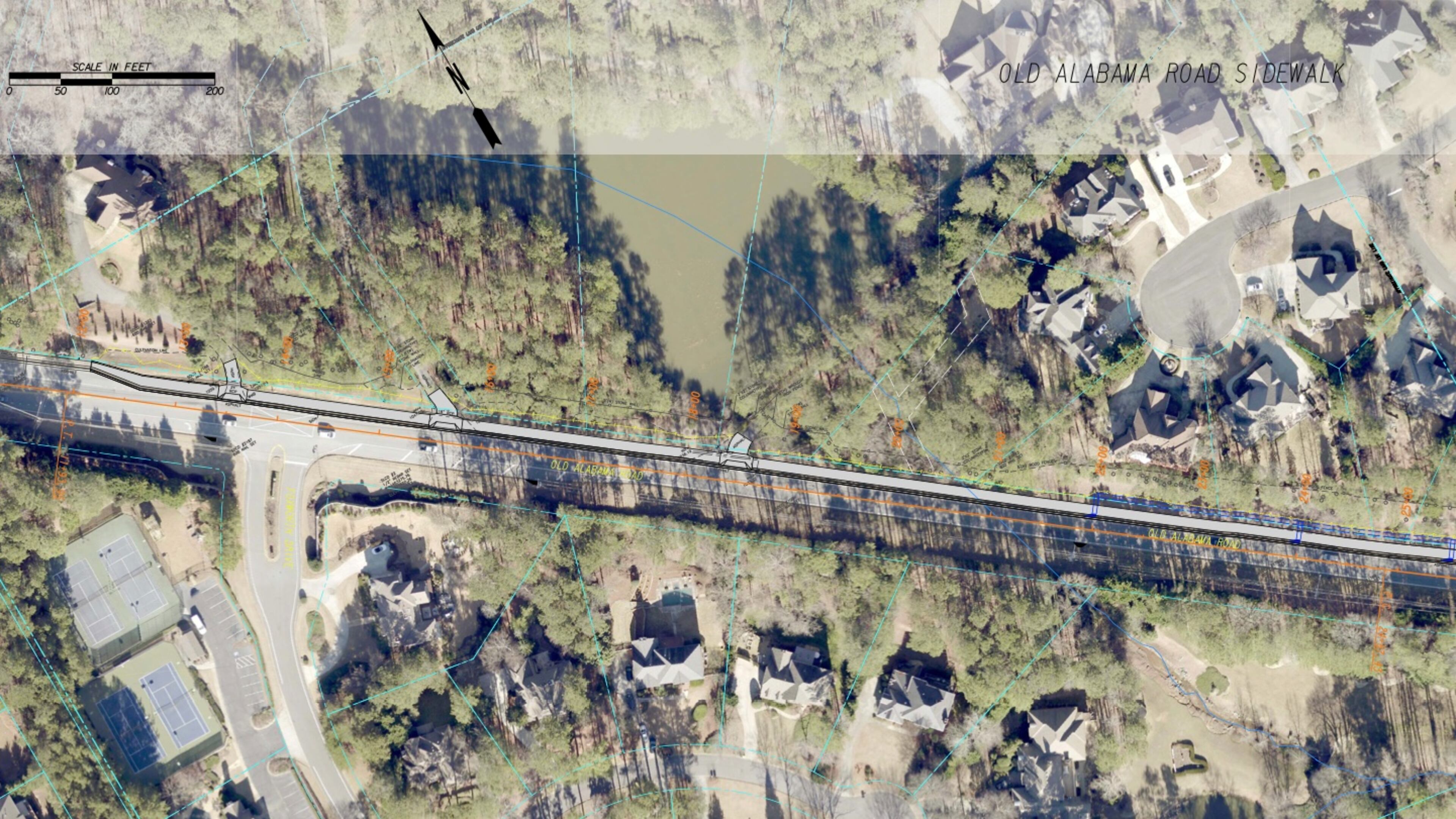 This section of John Creek’s efforts to fill in gaps in the existing sidewalk system will build sidewalks from Autry Vue Lane to Autry Falls Way. (Courtesy City of Johns Creek)
