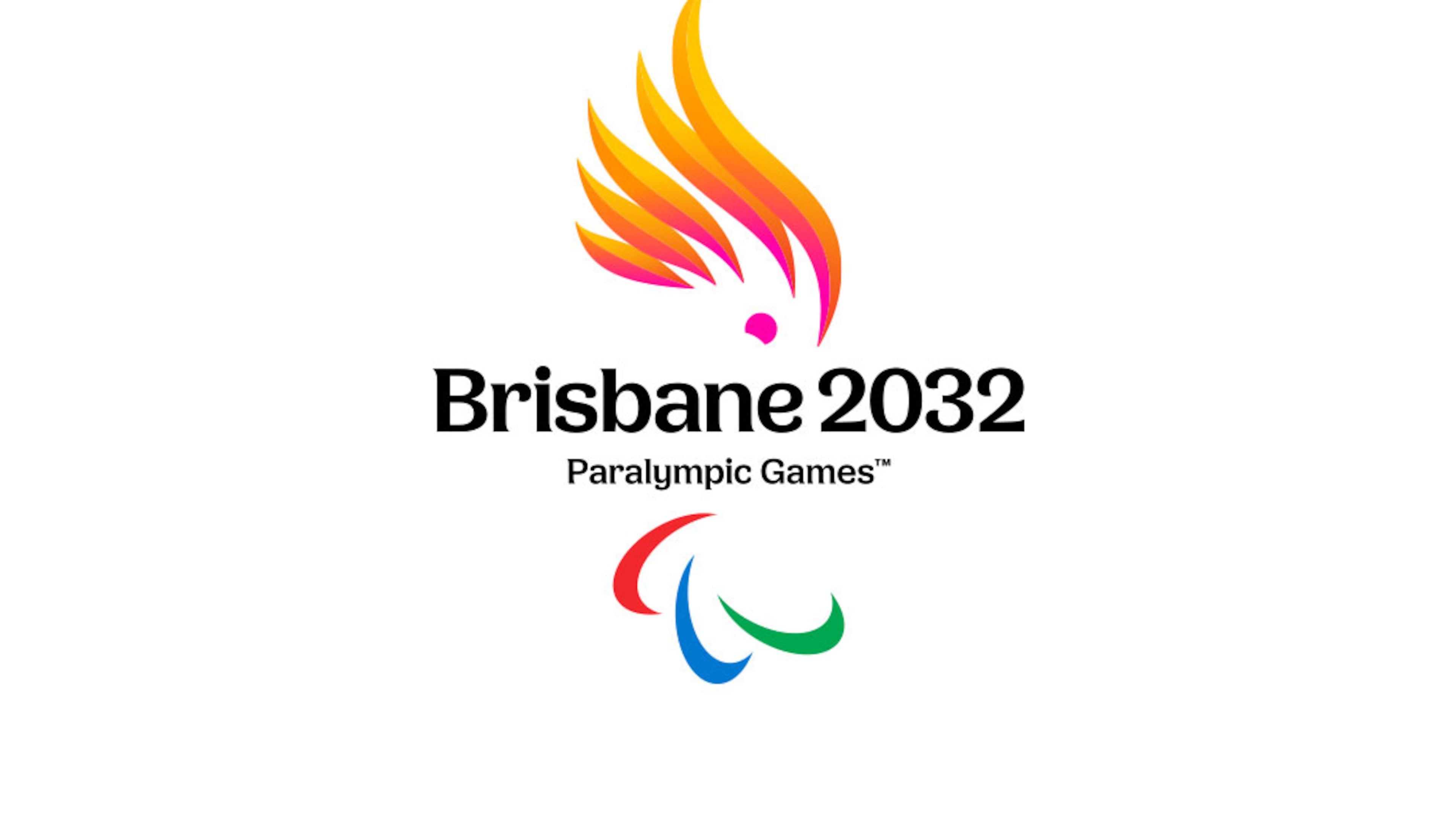 This image provided by the Brisbane 2032 Olympic and Paralympic Games Organising Committee shows the emblems for the Olympic and Paralympic 2032 games. (Brisbane 2032 Olympic and Paralympic Games Organising Committee via AP)