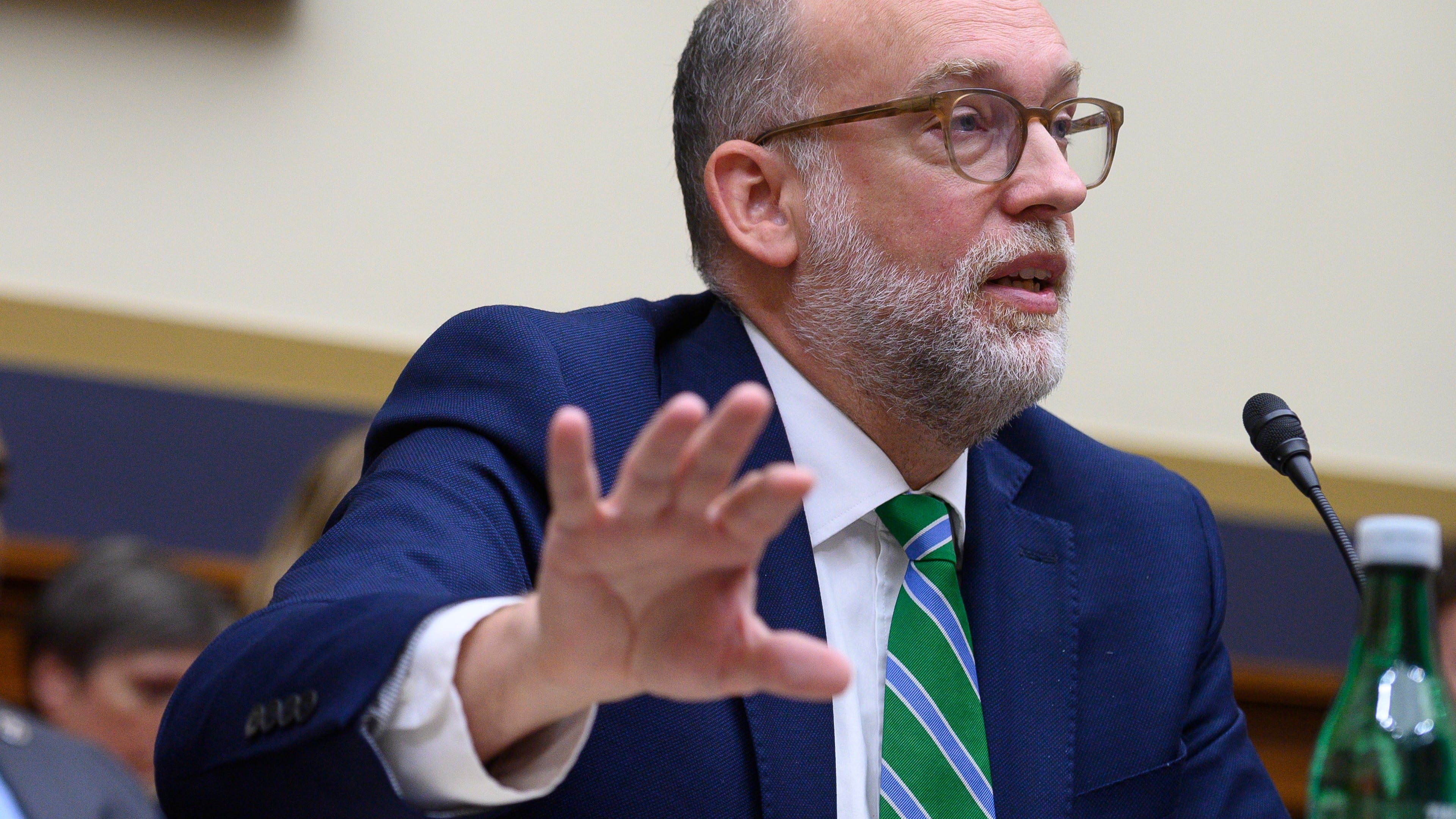 Russell Vought, acting director, Office of Management and Budget, testifies before the House Financial Committee on the Consumer Financial Protection Bureau (CFPB) semi-annual report, on Capitol Hill in Washington, Wednesday, July 15, 2026. (AP Photo/Cliff Owen)