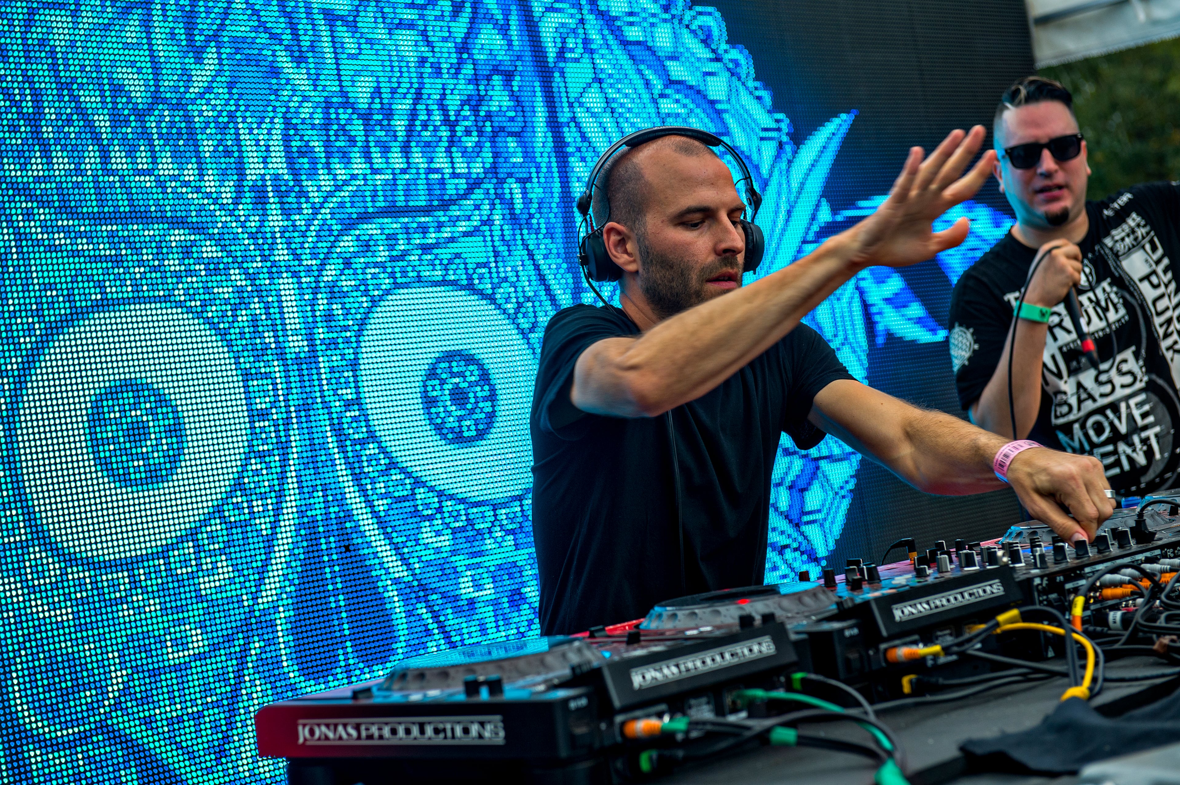 Kid Hops (left) and M.C. Dino perform during TomorrowWorld in Chattahoochee Hills on Saturday, September 26, 2015. The three day electronic music festival brought in close to 160,000 people to see deejays such as Tiesto, Afrojack, Paul van Dyk, Armin Van Buuren and more. JONATHAN PHILLIPS / SPECIAL