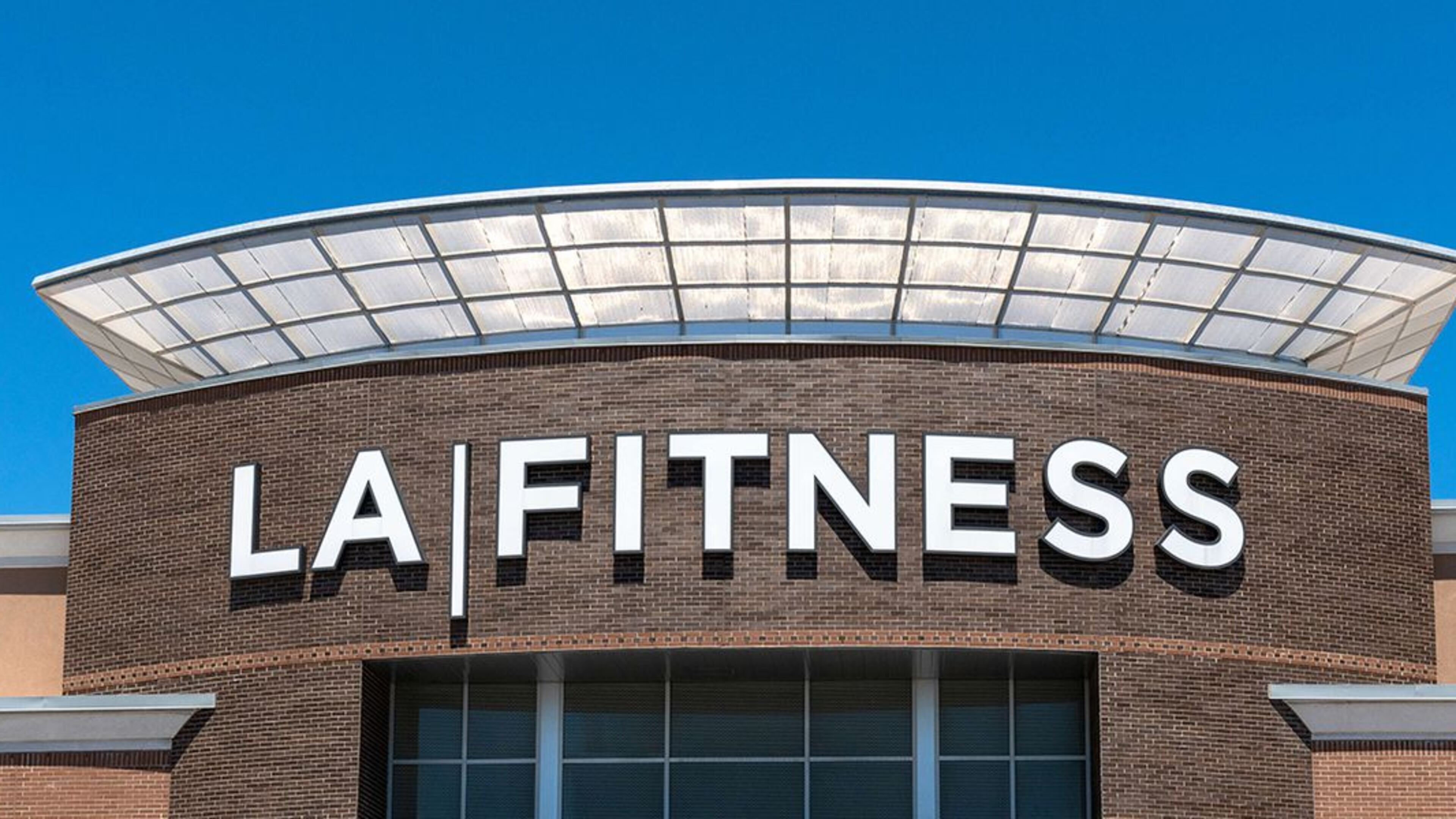 File photo of an LA Fitness sign.