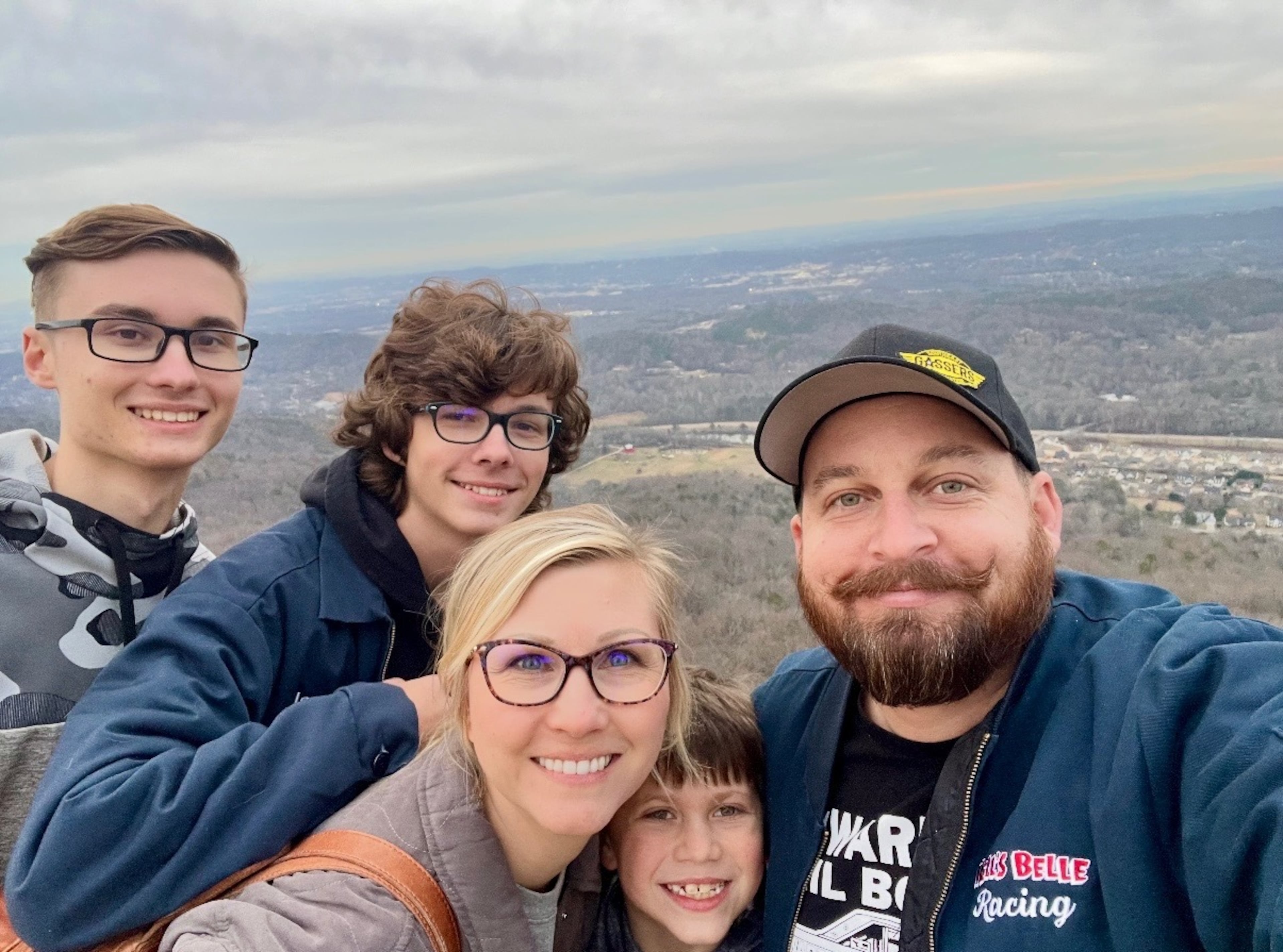 Matthew Miller (right) and his family were on Lake Nottely in northeast Georgia when their boat exploded. (Courtesy of Art Miller)