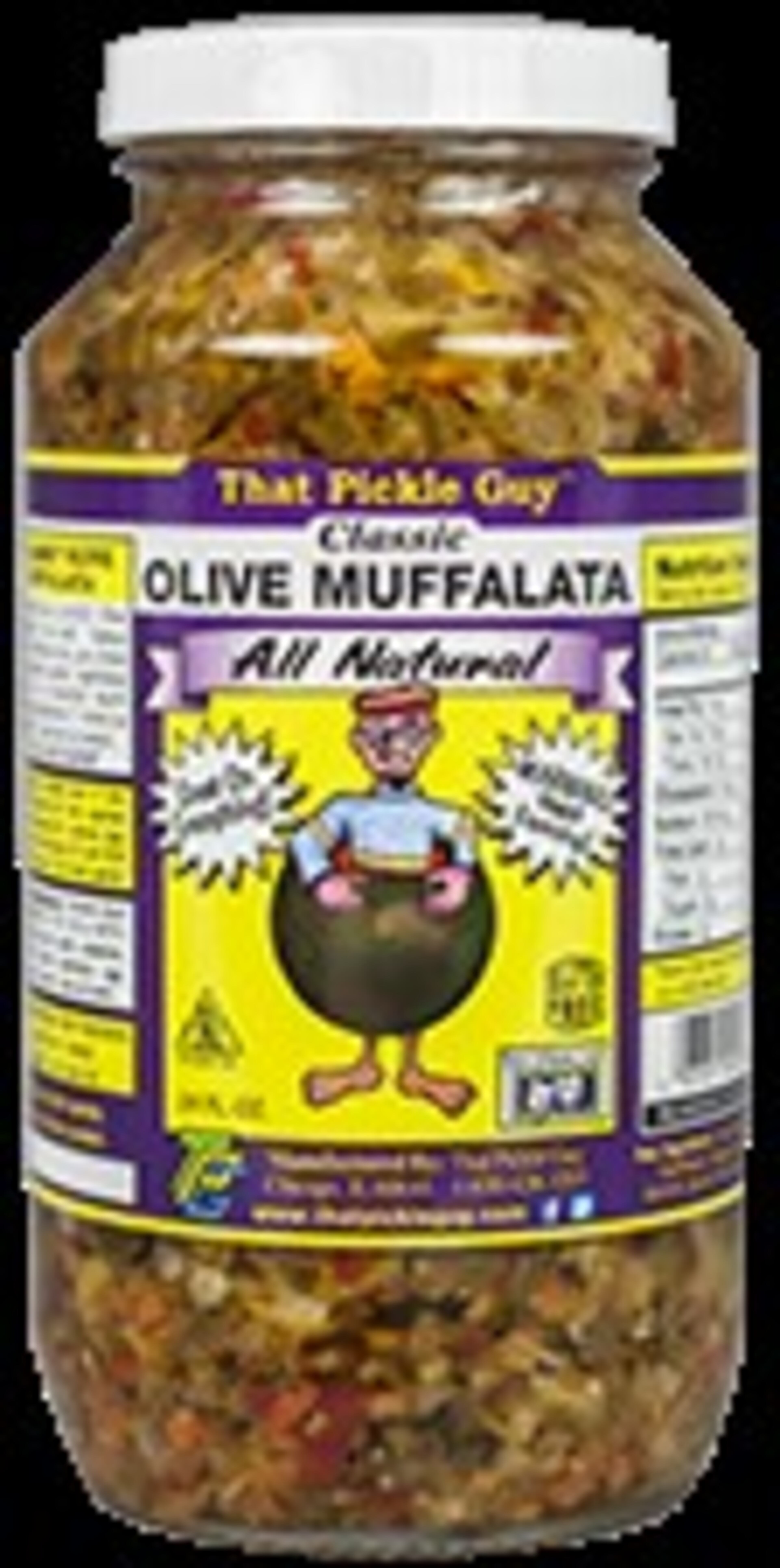 That Pickle Guy Classic Olive Muffalata combines olives with fresh vegetables for a zesty relish that goes on sandwiches as well as salads and dips.
