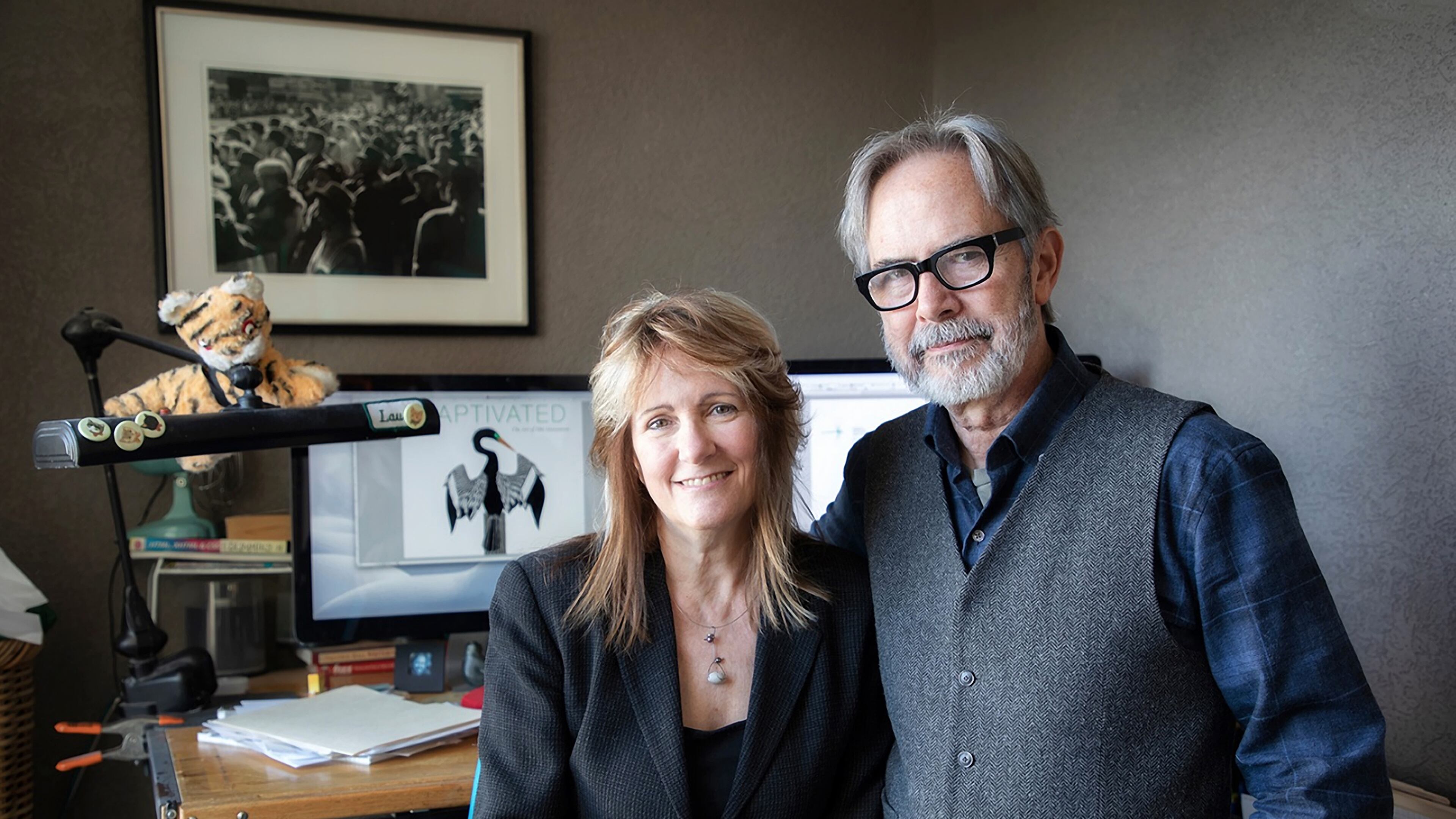 Collaborators Laurie Shock, who designs and publishes books under the name Shock Design Books, and photographer Billy Howard married in 2001. Courtesy of Louie Favorite