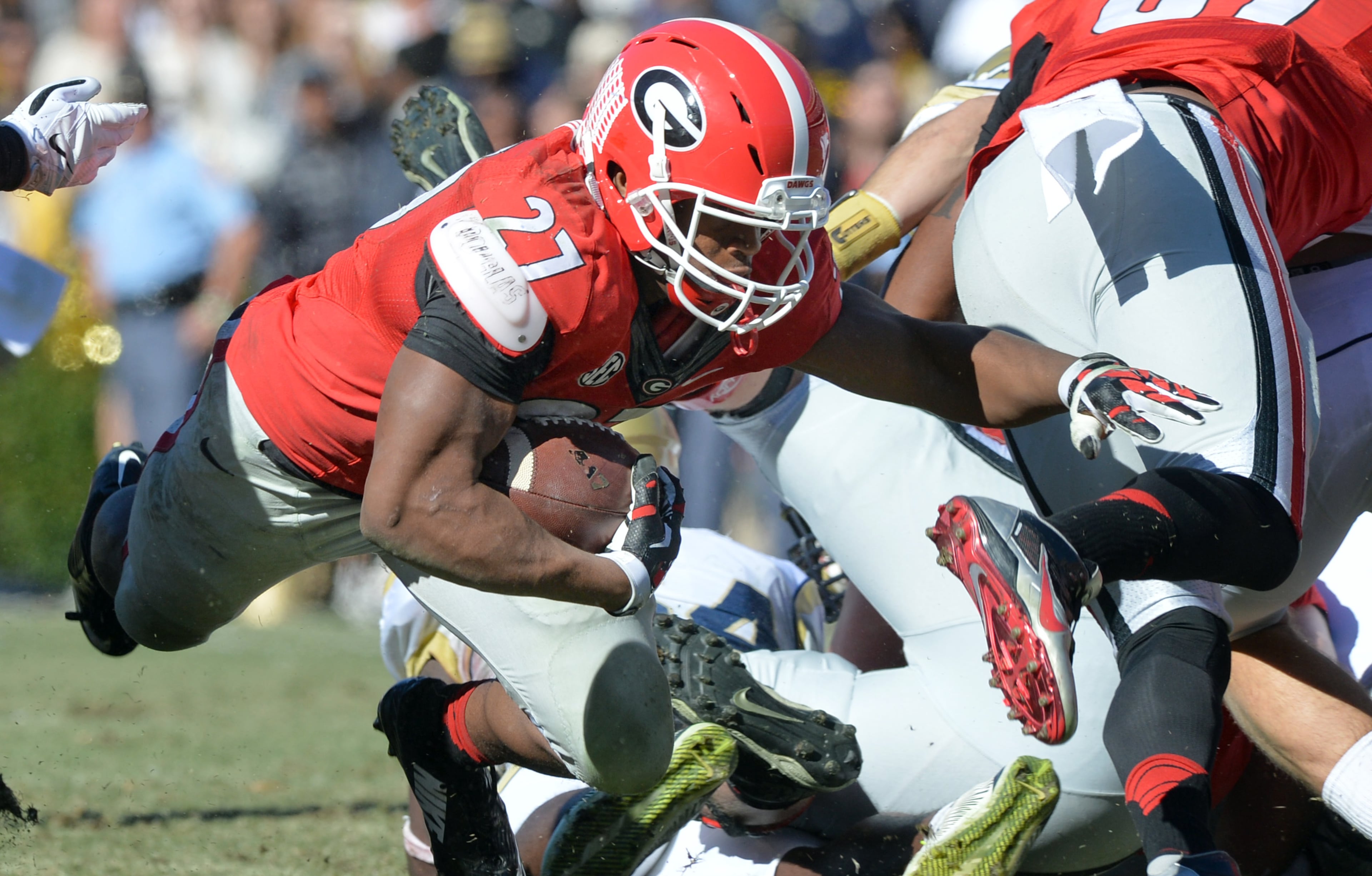 Running back Nick Chubb: Expectations will be high considering he was one of the nation's top backs as a freshman and helped save Georgia's season after Todd Gurley's suspension and subsequent season-ending injury. HYOSUB SHIN / HSHIN@AJC.COM