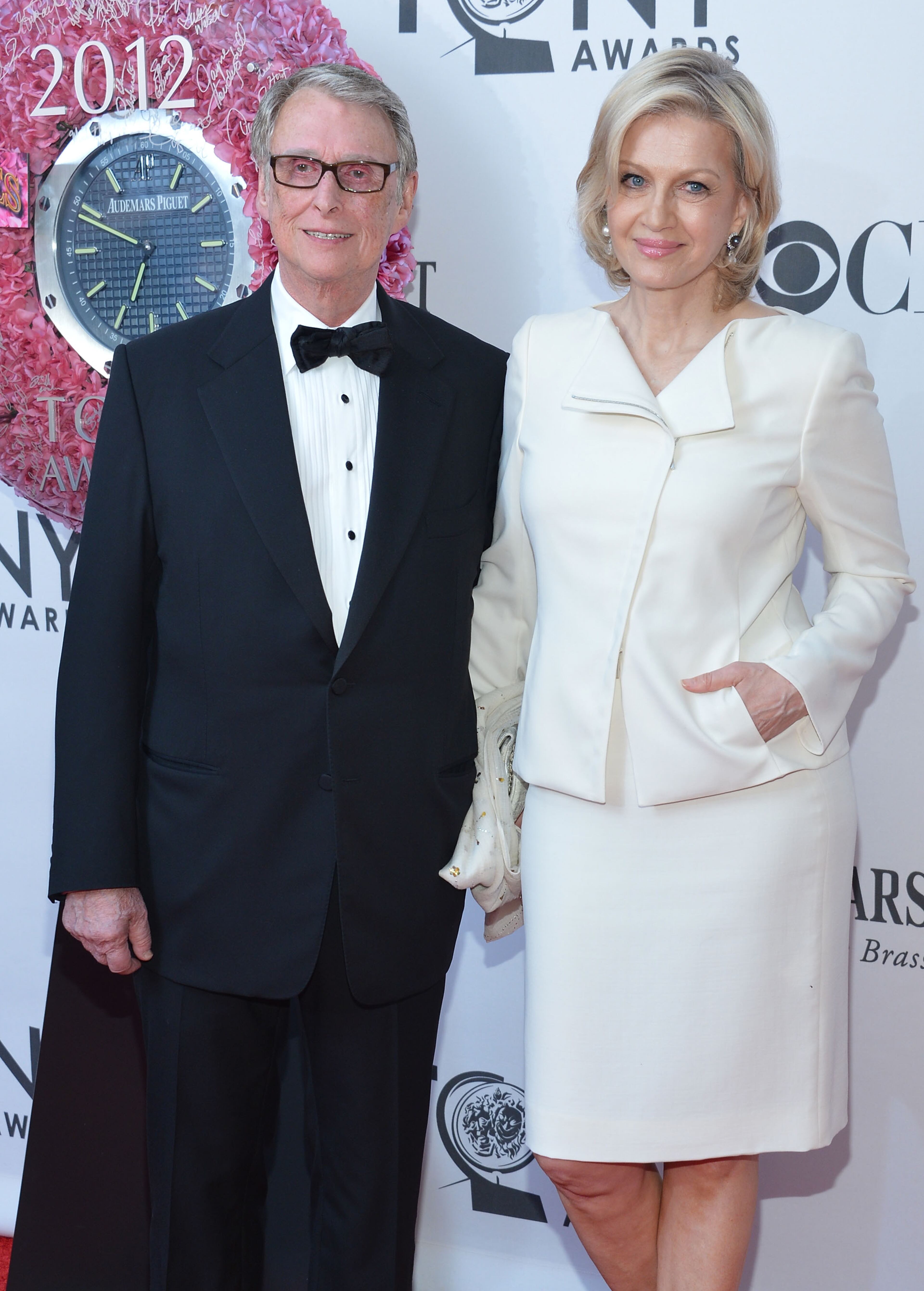 Mike Nichols and Diane Sawyer attend the 66th Annual Tony Awards at The Beacon Theatre on June 10, 2012 in New York City.