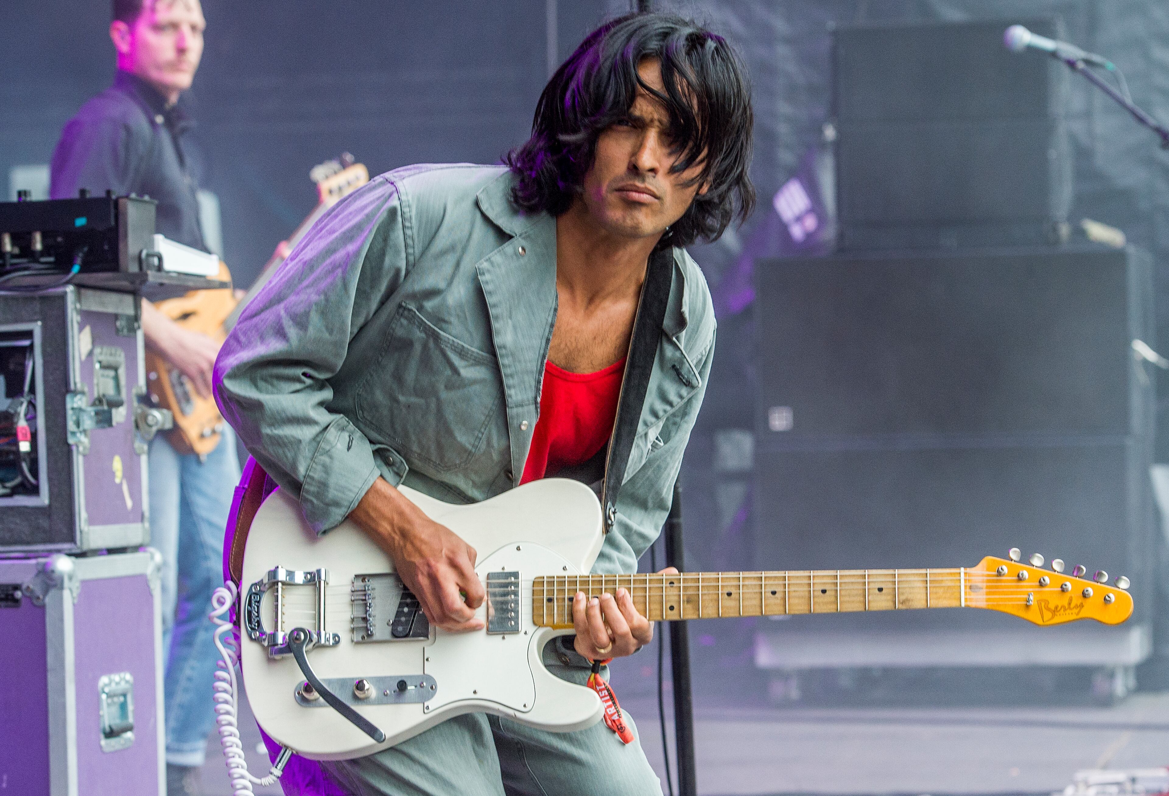 Yeasayer's Anand Wilder performs during the first night of the Shaky Beats Music Festival at Centennial Olympic Park in Atlanta on Friday, May 20, 2016. JONATHAN PHILLIPS / SPECIAL