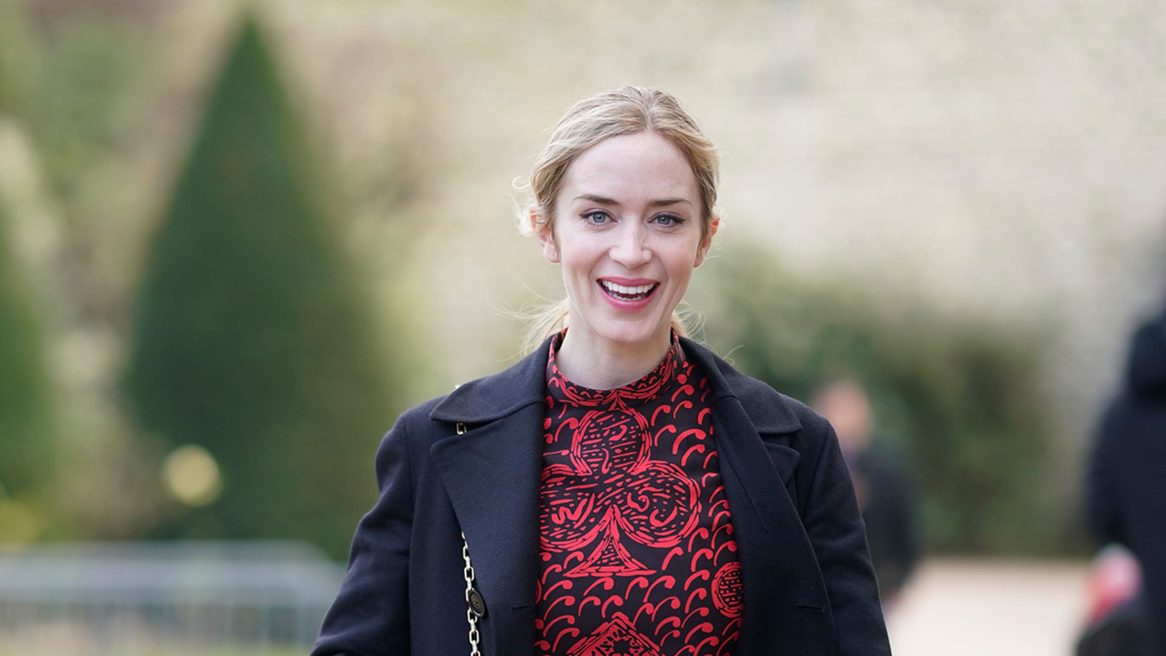 PARIS, FRANCE - JANUARY 22: Emily Blunt attends the Christian Dior Haute Couture Spring Summer 2018 show as part of Paris Fashion Week on January 22, 2018 in Paris, France. (Photo by Edward Berthelot/Getty Images for Christian Dior)