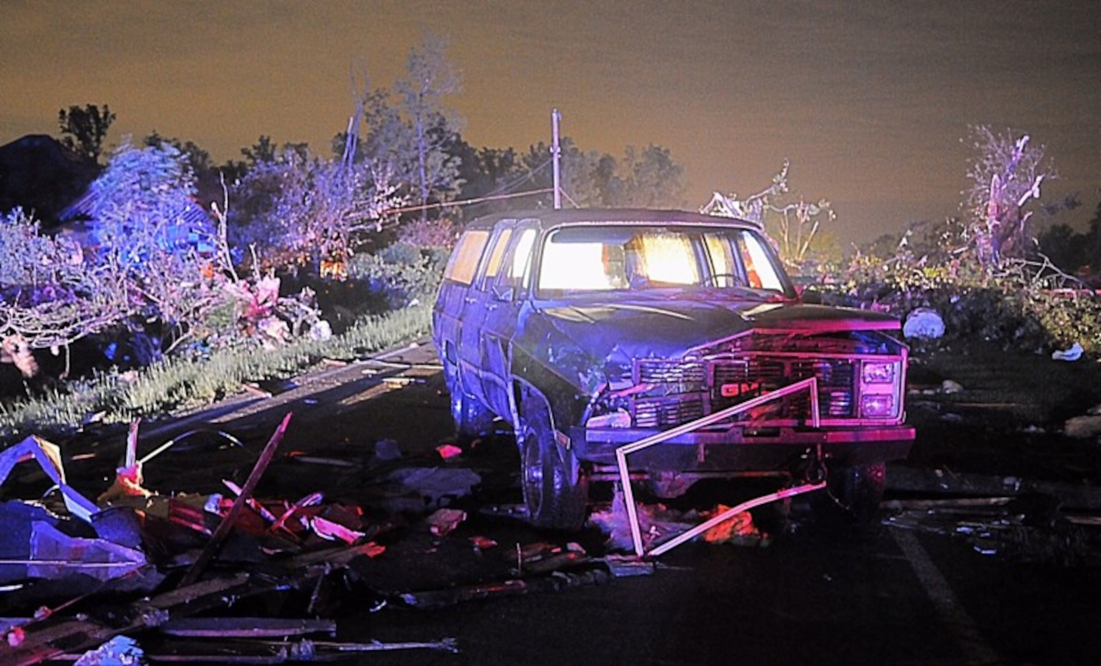 Tornado damage in Brookville, Ohio. (Marshall Gorby / WHIO.com)