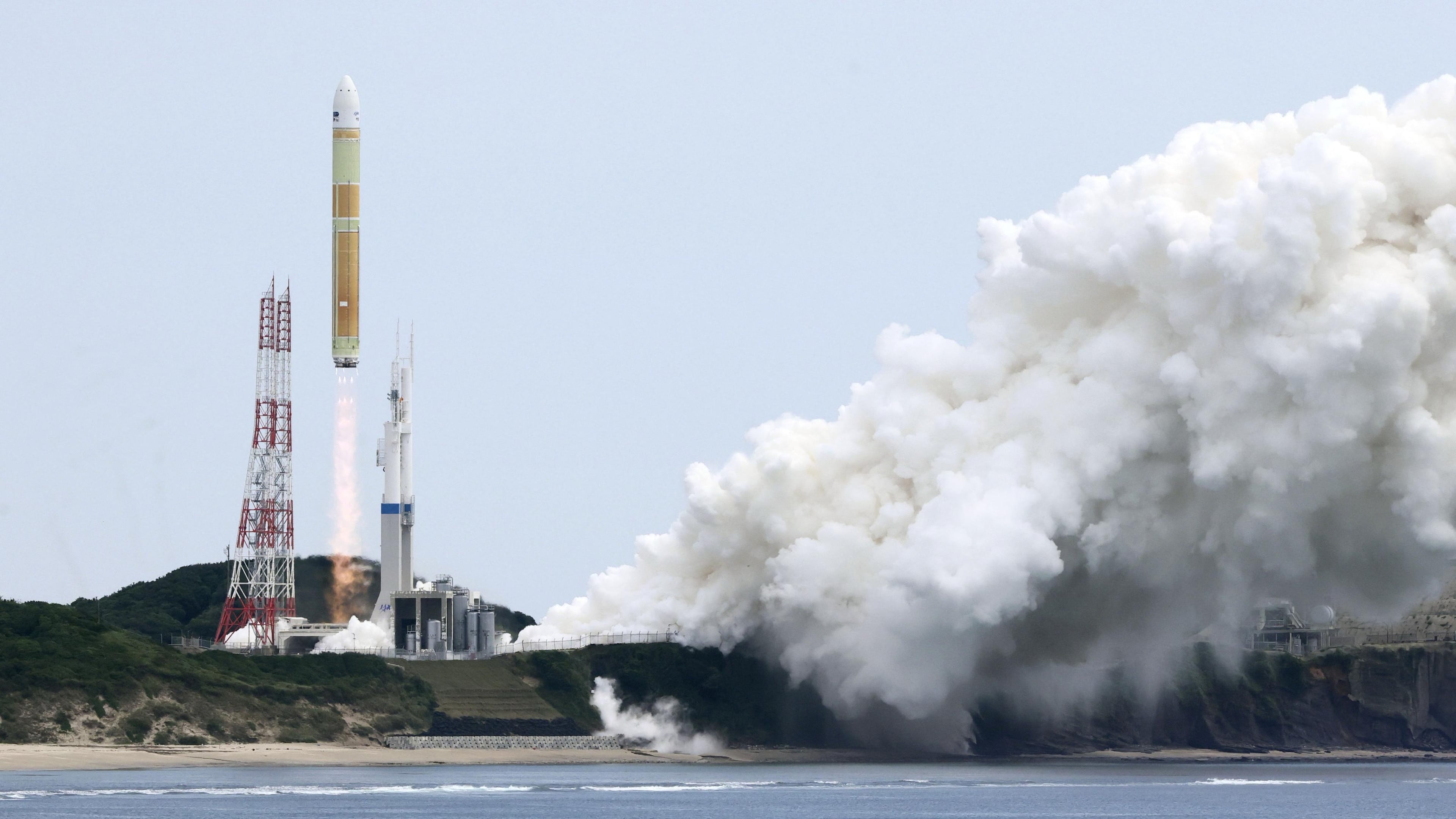 Japan Aerospace Exploration Agency’s H3 rocket is launched from the Tanegashima Space Center in Minamitane, Tanegashima island, southern Japan, Friday, June 12, 2026. (Taichi Nagahisa/Kyodo News via AP)
