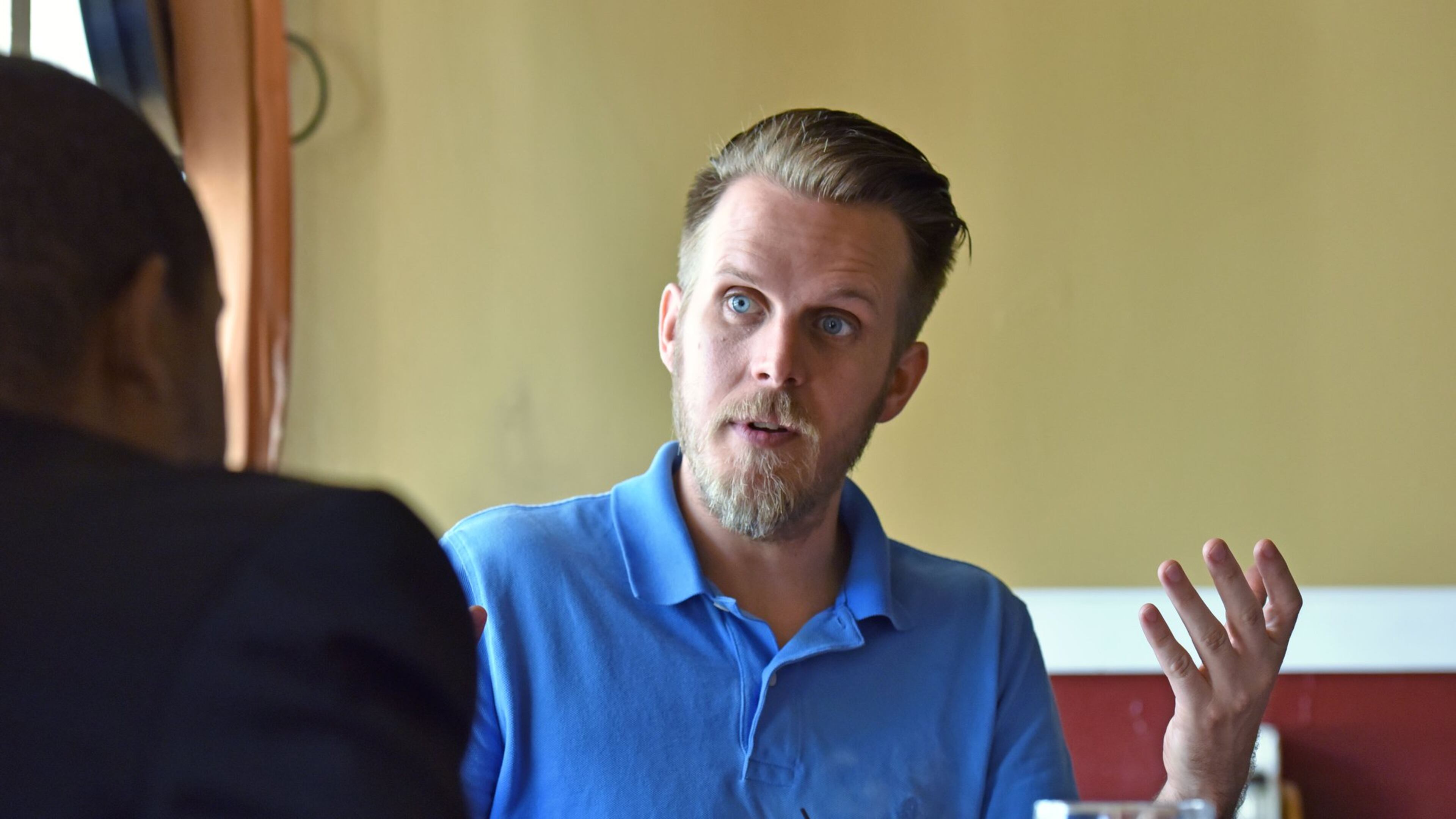 At the behest of Amina Osman, Clarkston Mayor Ted Terry hired some of the teens from Joint International Regimental Inc. to do small tasks for his 2017 re-election campaign. He paid them $15 an hour. HYOSUB SHIN / HSHIN@AJC.COM 2015