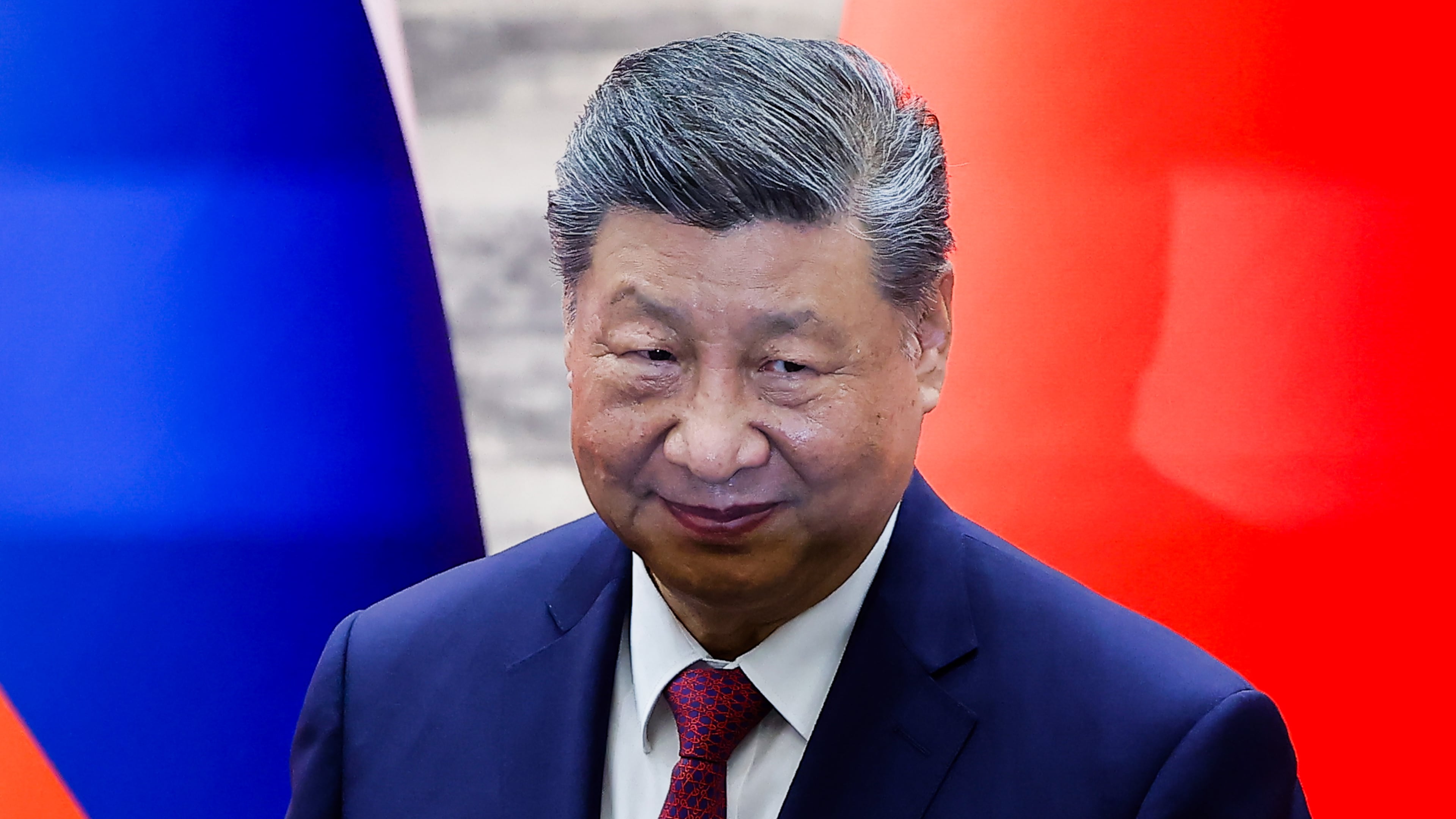 Chinese President Xi Jinping looks on during a signing ceremony with Russian President Vladimir Putin at the Great Hall of the People in Beijing, Wednesday, May 20, 2026. (Maxim Shemetov/Pool Photo via AP)