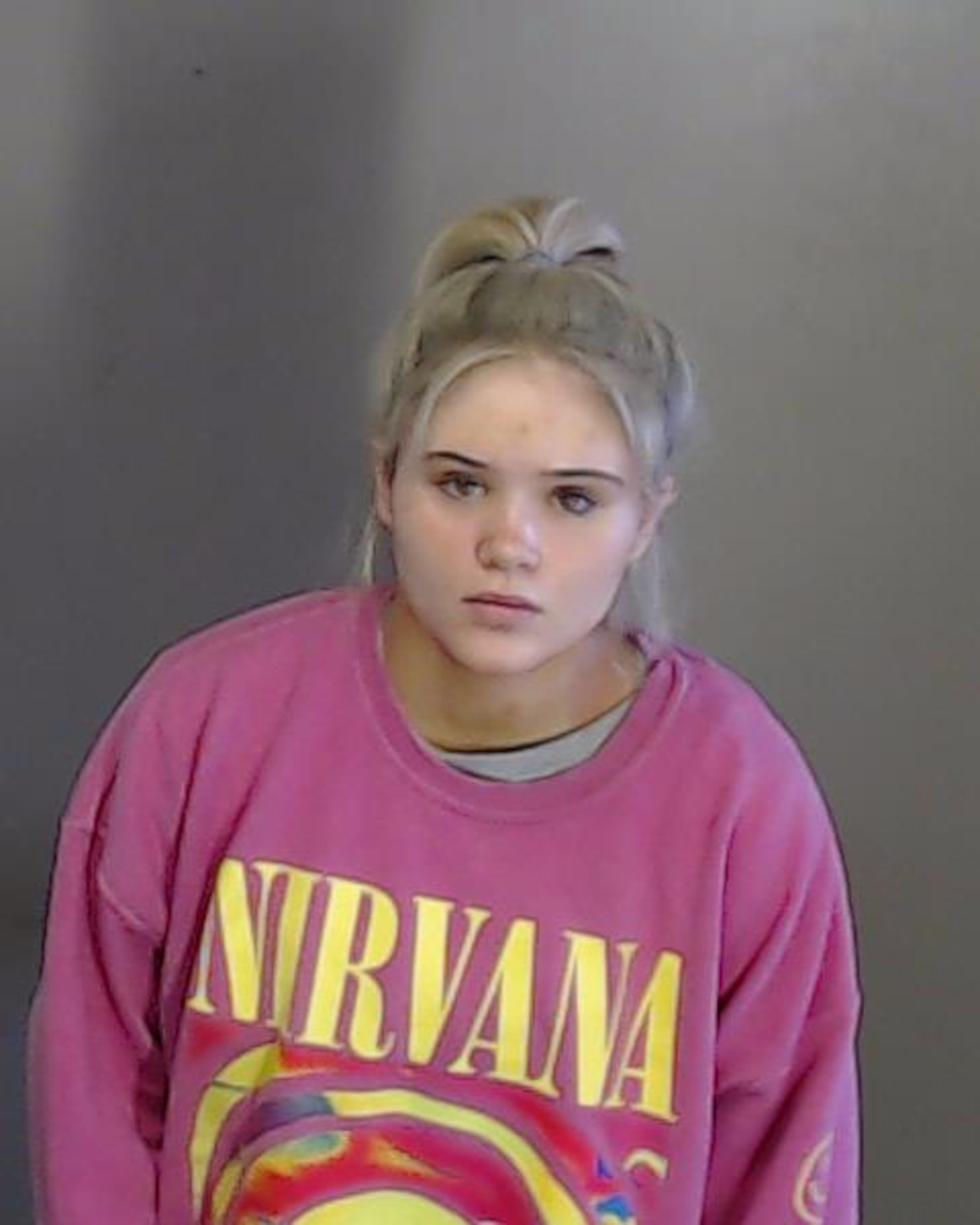 The booking photo for Lakeside High School senior Hannah Hackemeyer, who crashed a vehicle on Oak Grove Road in 2024. (DeKalb County Sheriff's Office)