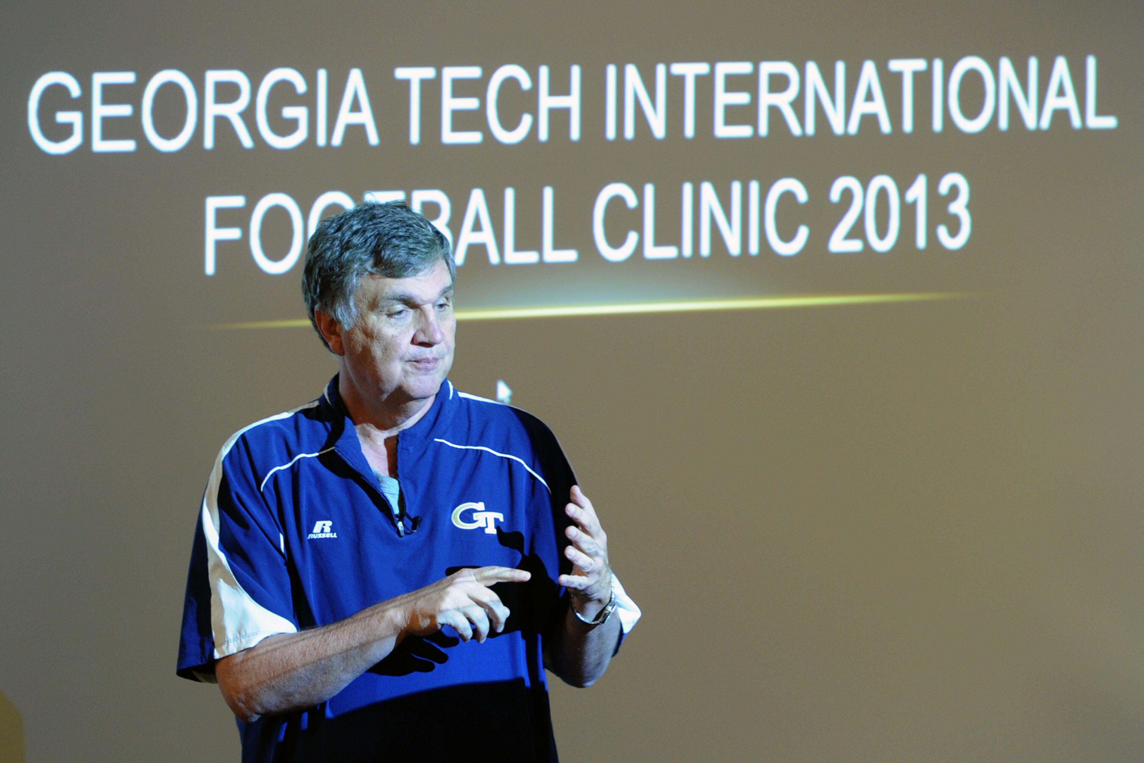 "The goal of the clinic is to help the international students understand the game of football a little better," Johnson said. "American Football is not as popular in other countries so we are trying to make their experience as a Georgia Tech student even better with the hopes of encouraging them to come out to games next fall and the years to come."
