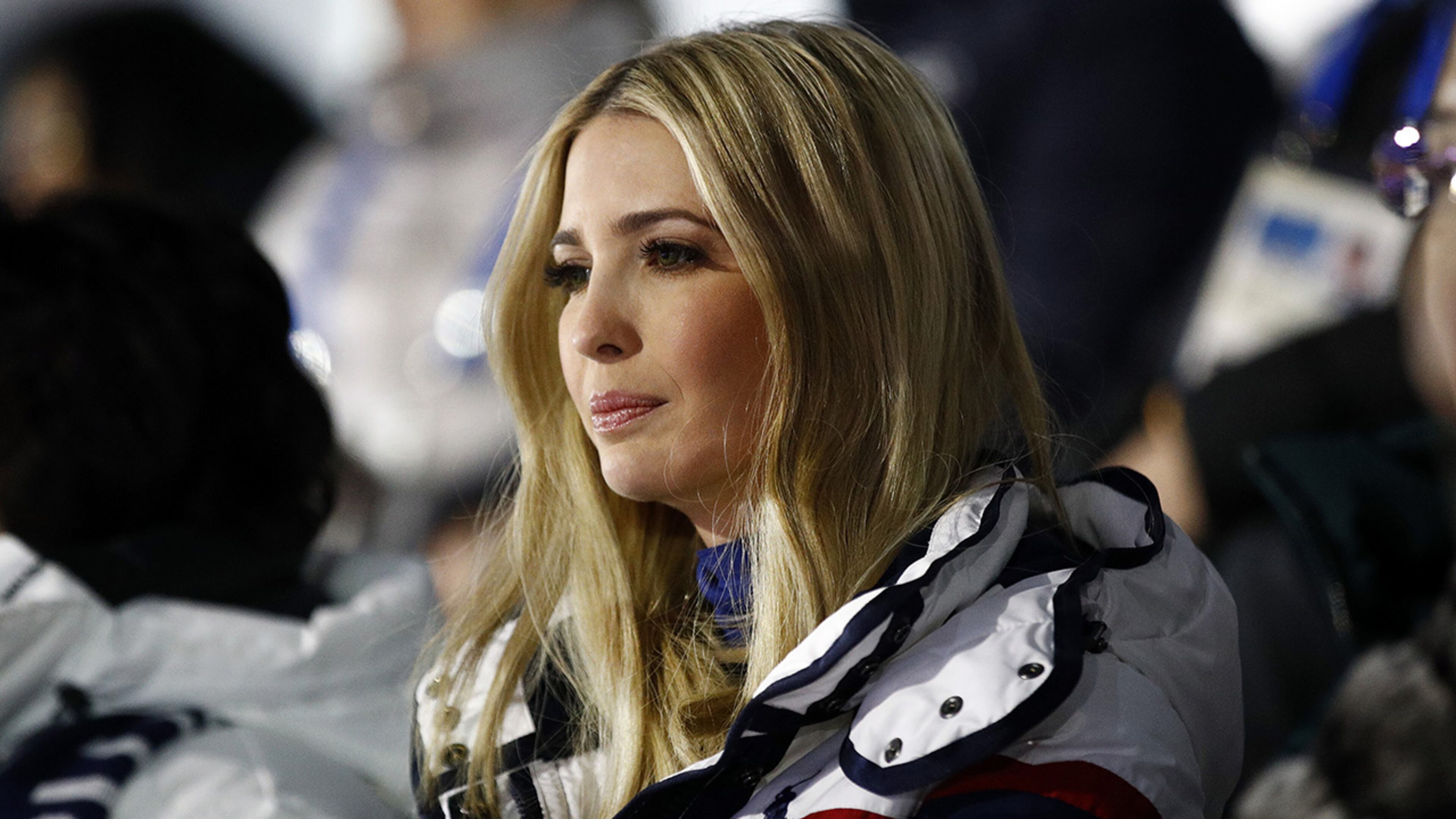 PYEONGCHANG-GUN, SOUTH KOREA - FEBRUARY 25: Ivanka Trump, second from right, daughter of U.S. President Donald Trump, attends the closing ceremony of the 2018 Winter Olympics at PyeongChang Olympic Stadium on February 25, 2018 in Pyeongchang-gun, South Korea. (Photo by Patrick Semansky - Pool /Getty Images)
