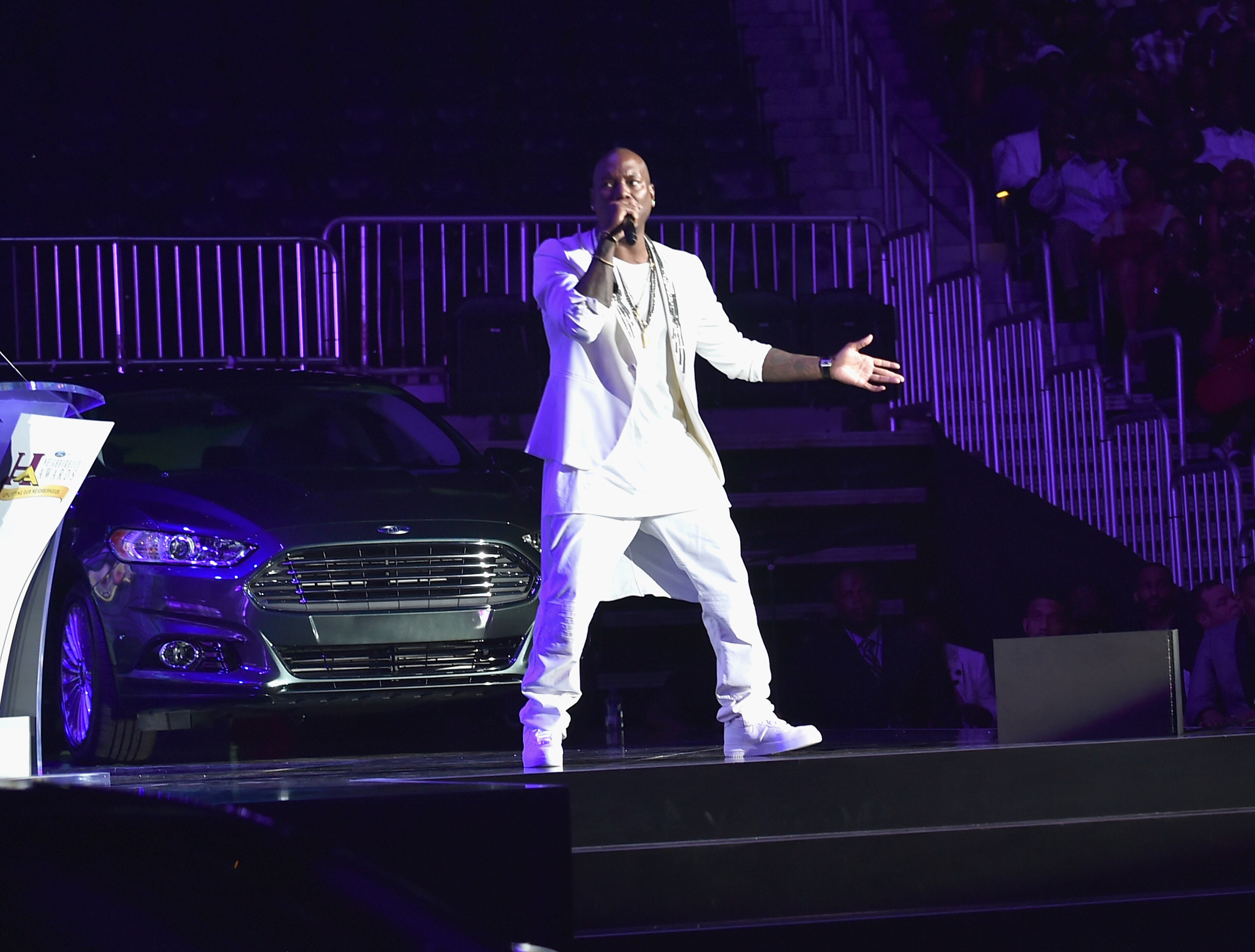 ATLANTA, GA - AUGUST 08: Tyrese performs at the 2015 Ford Neighborhood Awards Hosted By Steve Harvey at Phillips Arena on August 8, 2015 in Atlanta, Georgia. (Photo by Moses Robinson/Getty Images for Neighborhood Awards)