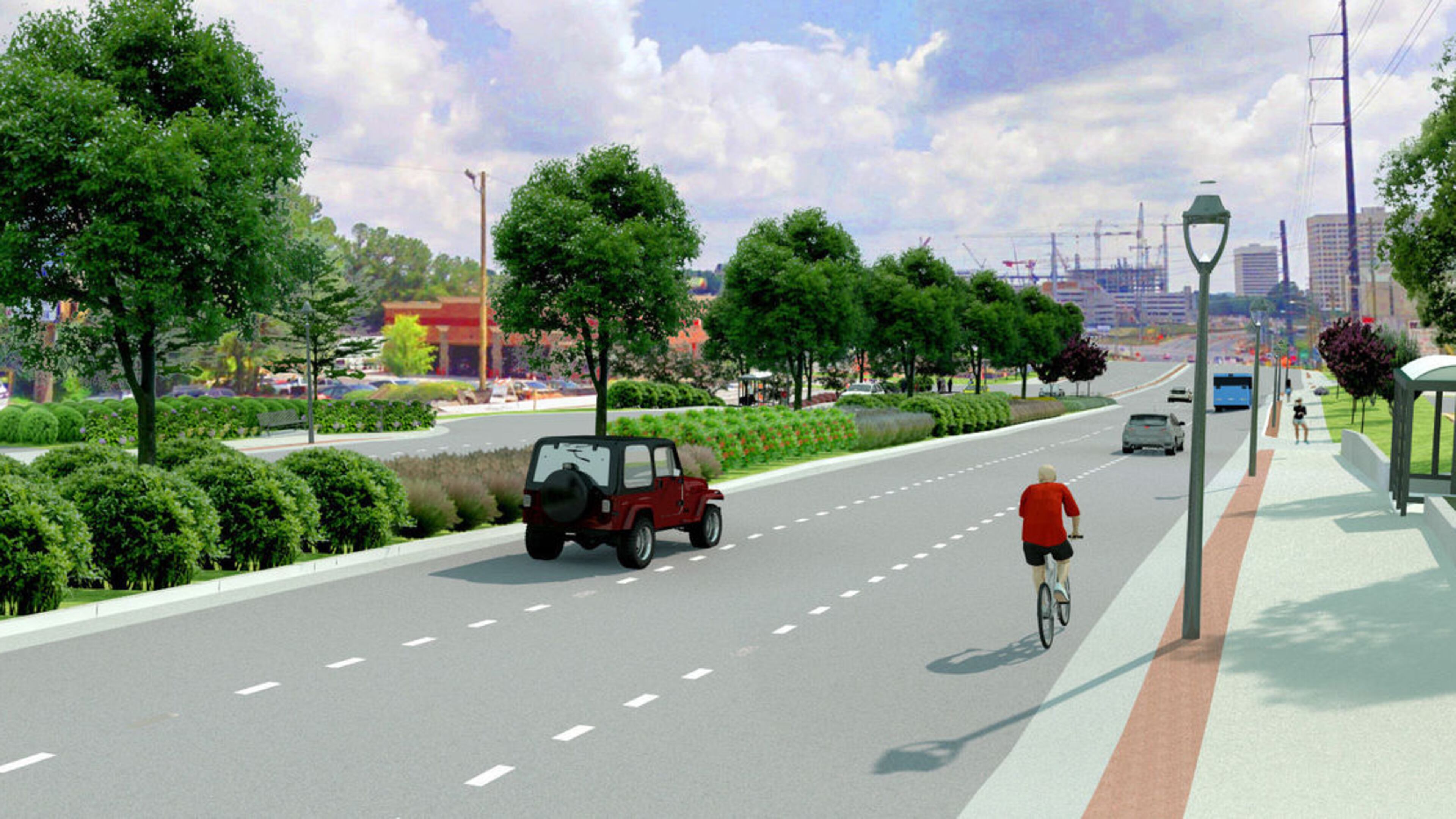 Smyrna will have a newly landscaped gateway along Spring Road from SunTrust Park by the end of March. Courtesy of Smyrna