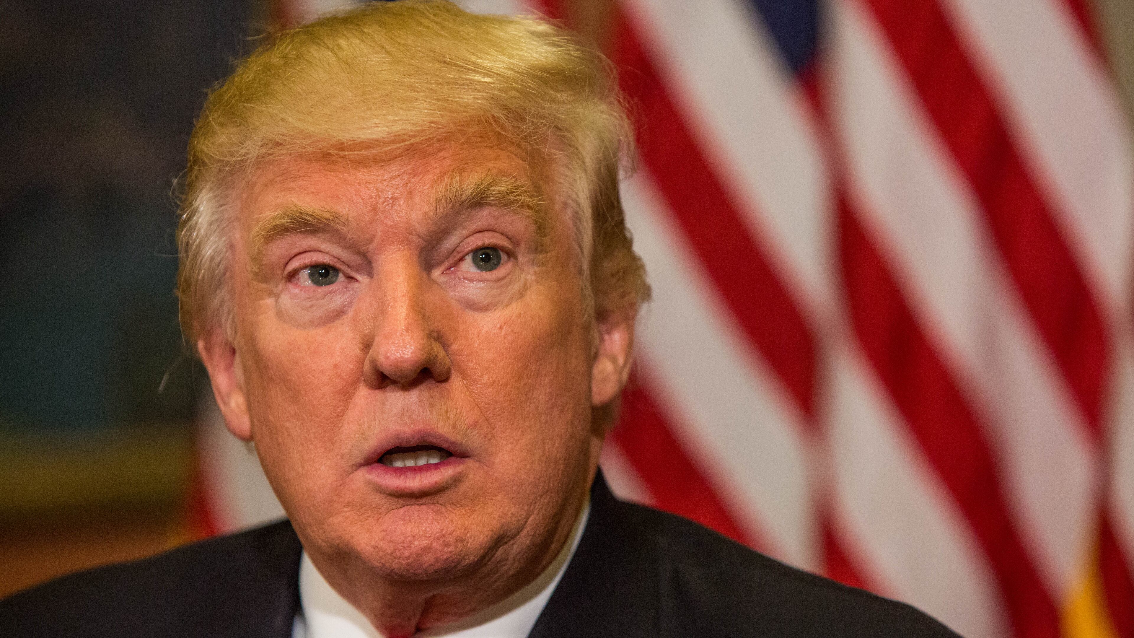 WASHINGTON, D.C. - NOVEMBER 10: President-elect Donald Trump speaks during a meeting with House Speaker Paul Ryan (R-WI) at the U.S. Capitol November 10, 2016 in Washington, DC. Earlier in the day president-elect Trump met with U.S. President Barack Obama at the White House. (Photo by Zach Gibson/Getty Images)