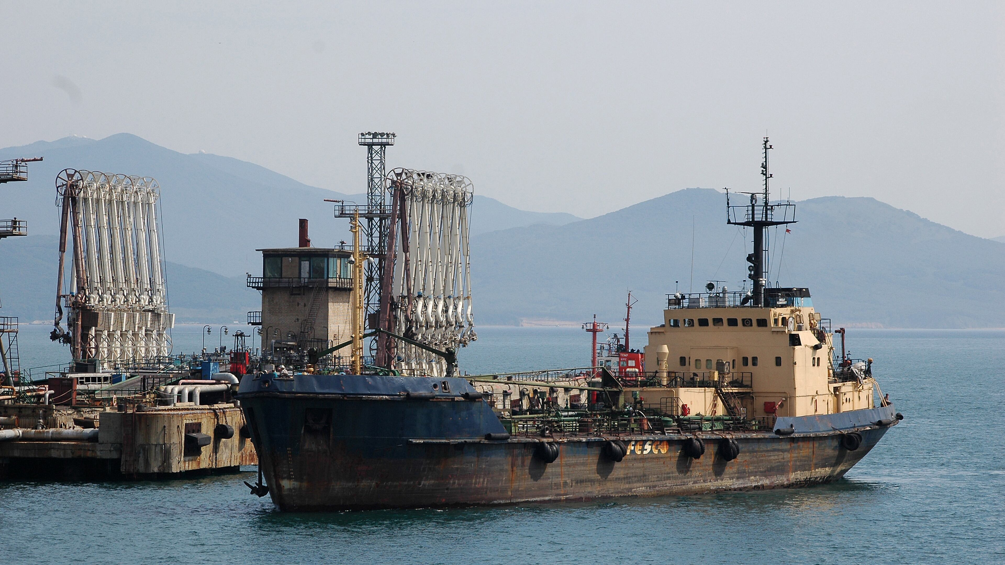The oil terminal of the Russian oil company Rosneft in Nakhodka, Russia. Companies from around the world, particularly oil companies, are withdrawing investments from Russia, but no Georgia-based company has yet announced similar action. (Dreamstime/TNS)