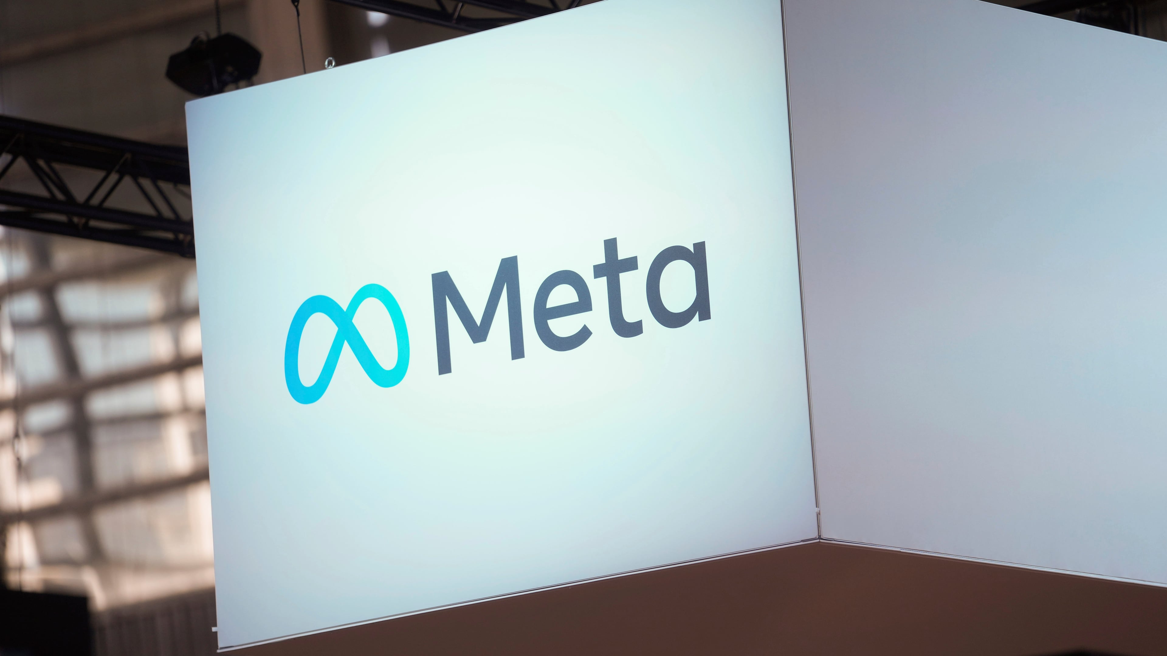 FILE - The Meta logo is seen at the Vivatech show in Paris on June 14, 2023. (AP Photo/Thibault Camus, File)