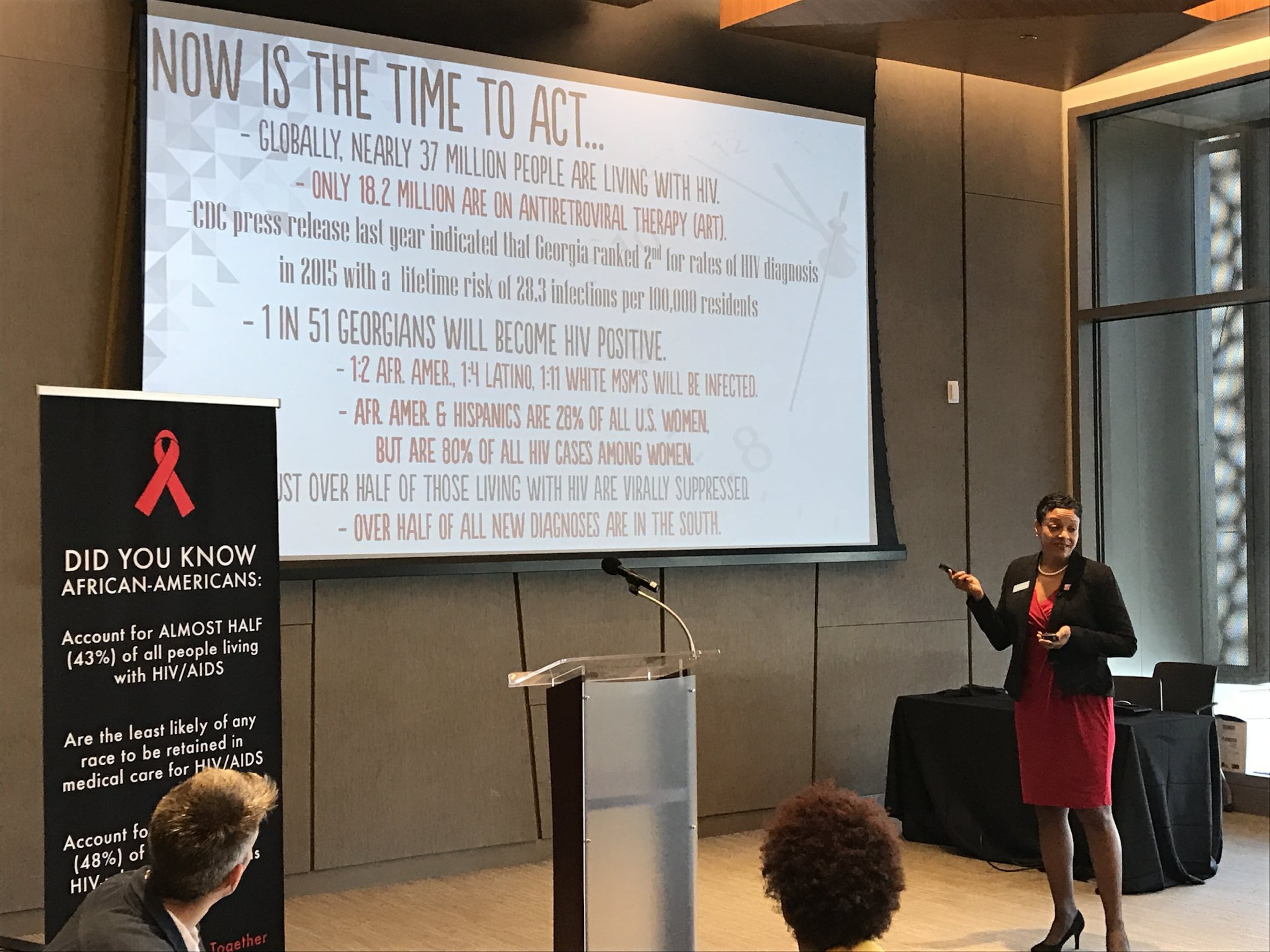 “We have the science, the technology to, in my opinion, eradicate new infections,” said Nicole Roebuck, executive director of AID Atlanta, one of the state’s largest HIV/AID prevention organizations. “Why doesn’t everybody have access?”. Contributed file photo