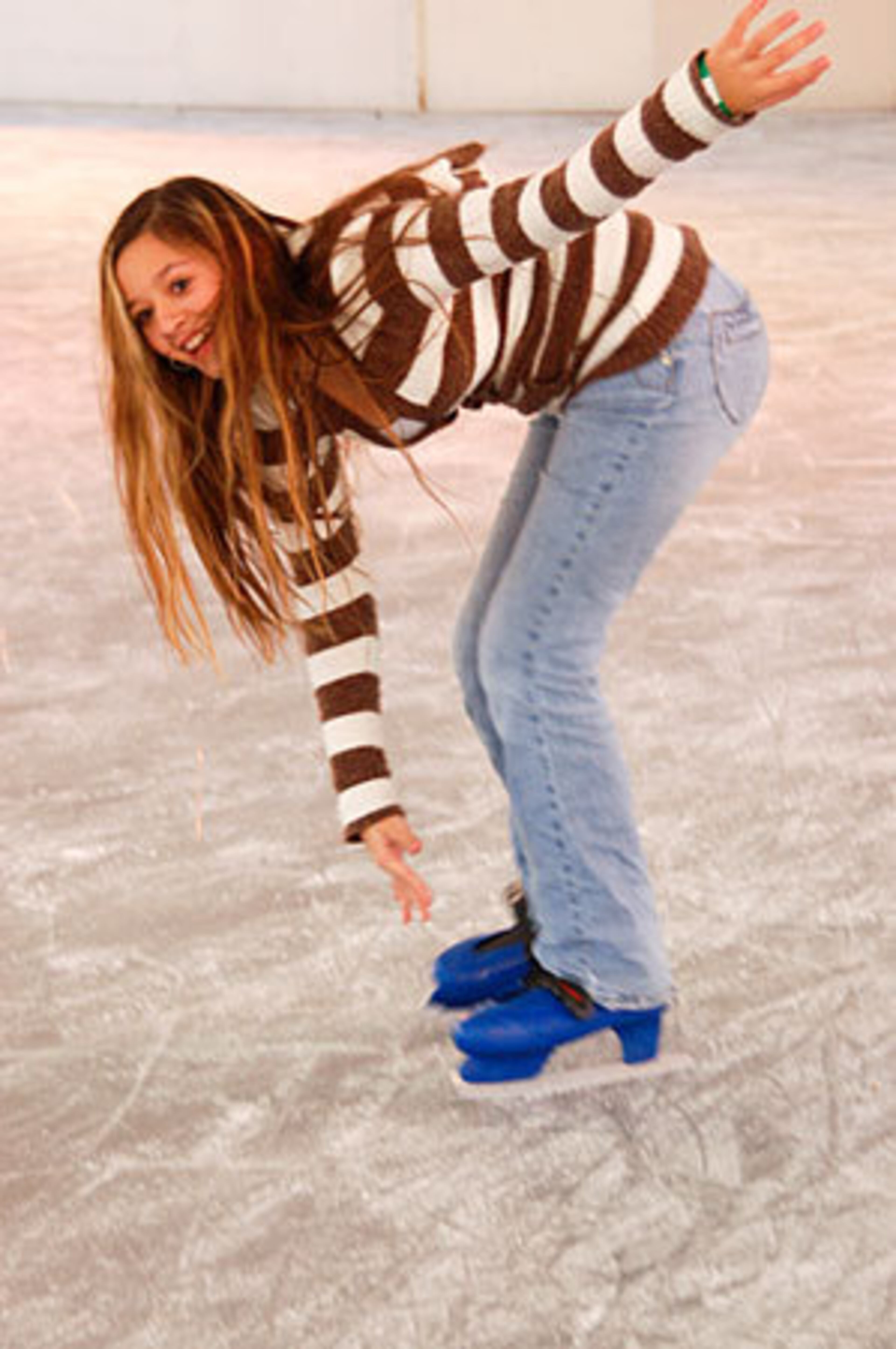 Elizabeth Knox, 11, said she had so much fun ice skating for her first time at the ice skating rink at Centennial Park. At first, she held on to the rails, but very soon, she was ice skating on her own.