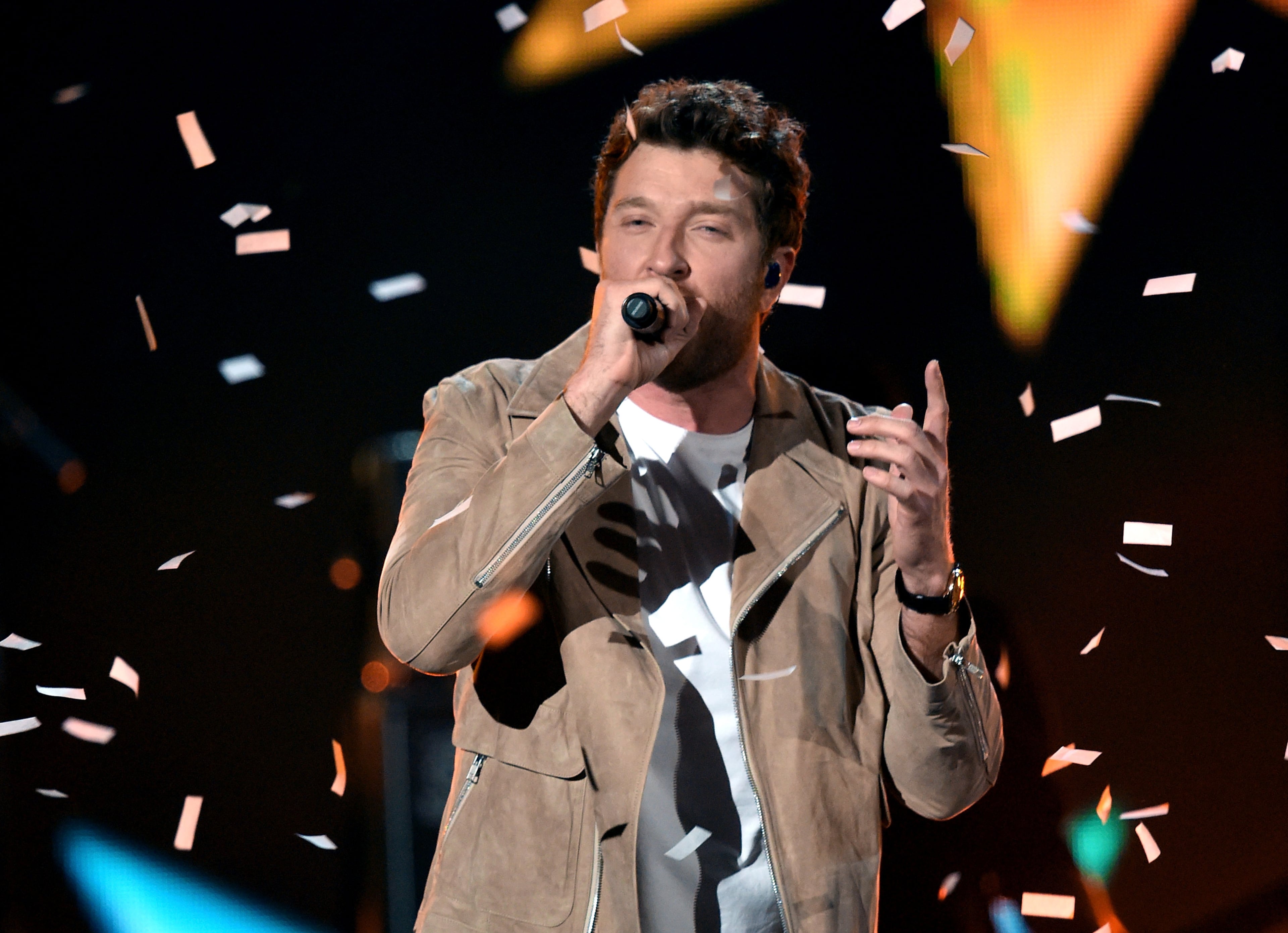 LAS VEGAS, NEVADA - APRIL 03: Recording artist Brett Eldredge performs onstage during the 51st Academy of Country Music Awards at MGM Grand Garden Arena on April 3, 2016 in Las Vegas, Nevada. (Photo by Ethan Miller/Getty Images)