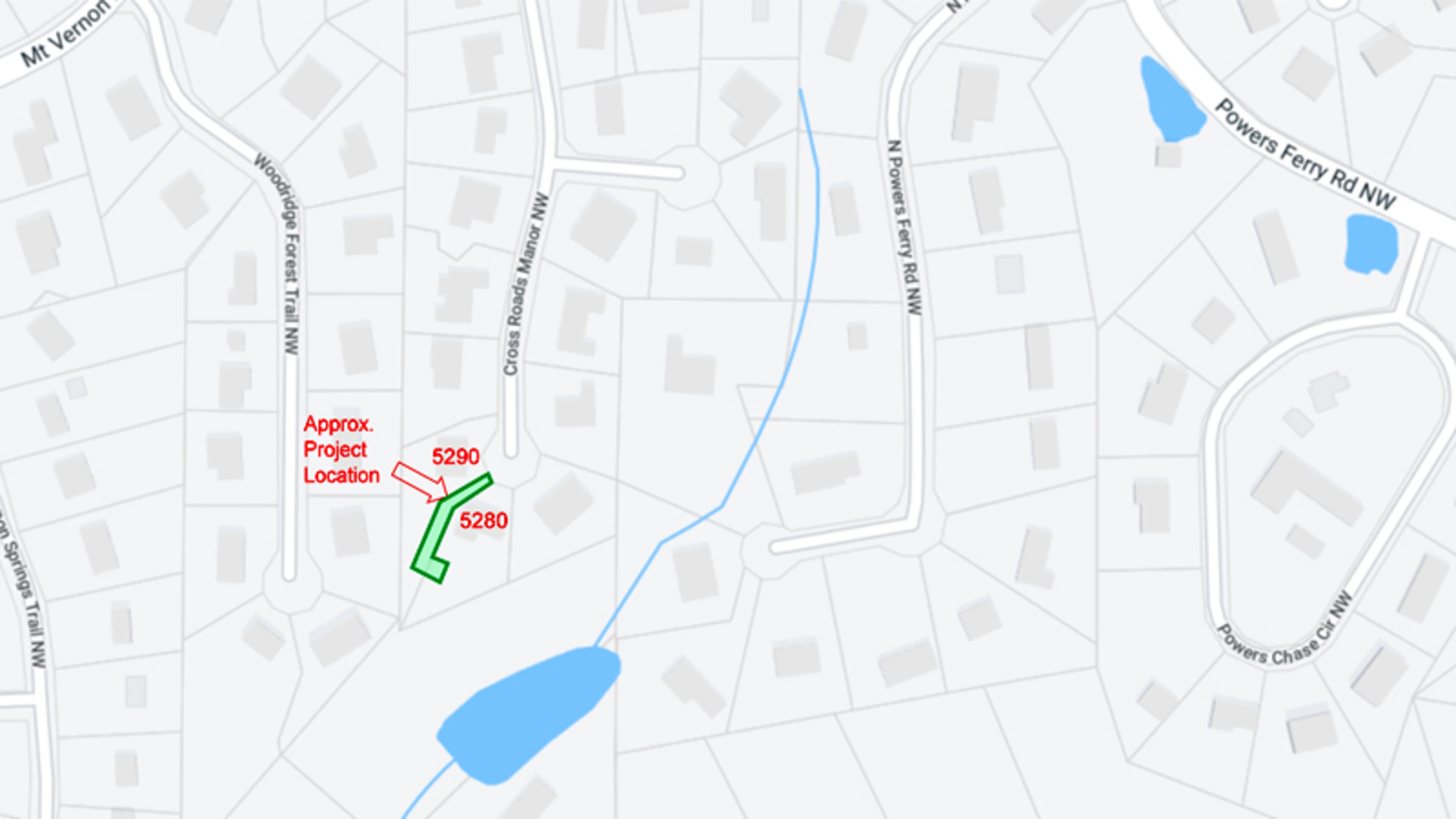 A stormwater detention facility off Cross Roads Manor in Sandy Springs will be renewed under a $177,531 contract awarded by the City Council. CITY OF SANDY SPRINGS