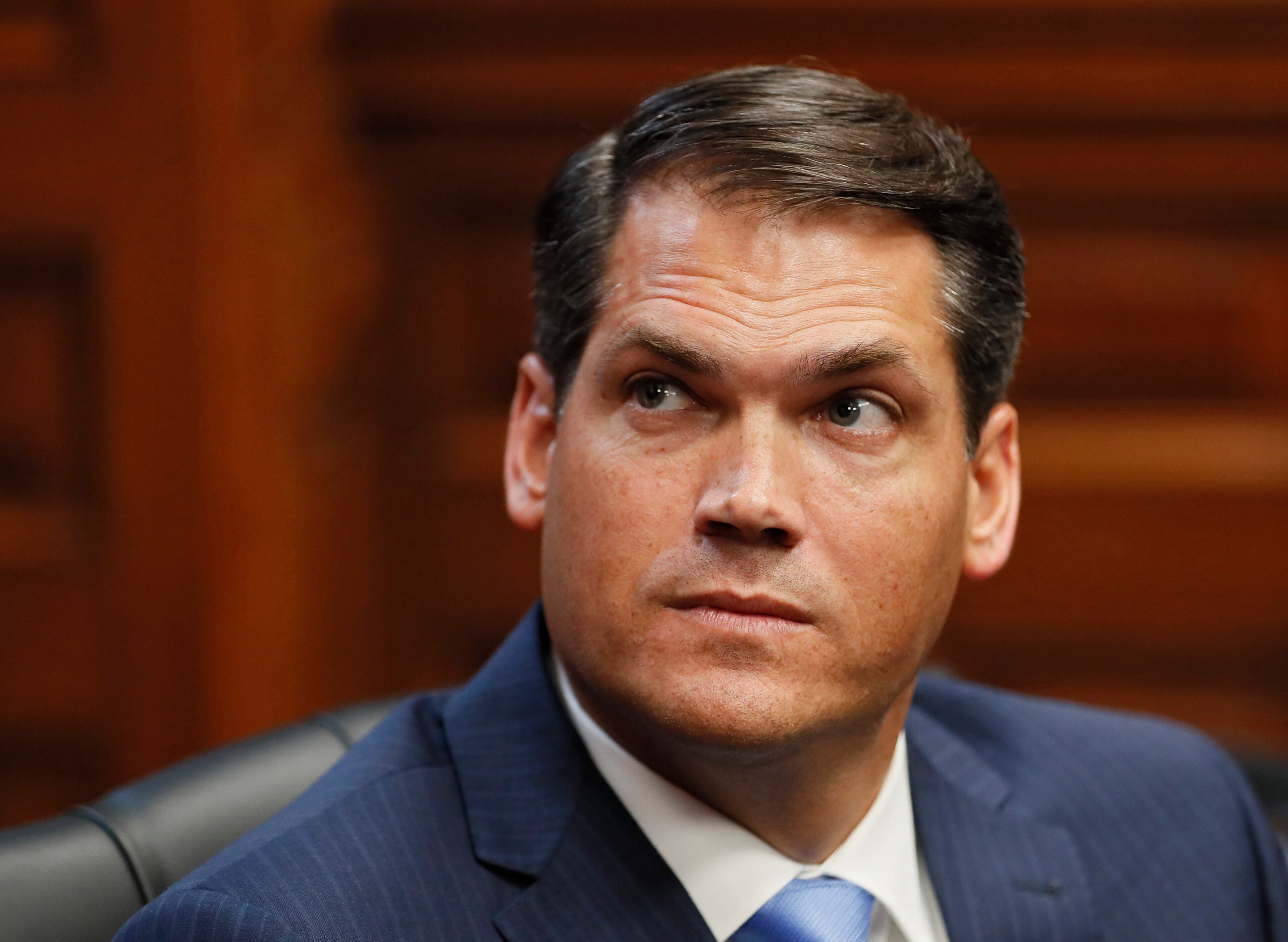 January 13, 2020 - Atlanta - Following the opening of the 2020 General Assembly, Lieutenant Governor Geoff Duncan held a press conference to discuss his priorities for the 2020 legislative session and take questions. The Georgia General Assembly started its 2020 session amid a backdrop of an election year. Bob Andres / bandres@ajc.com