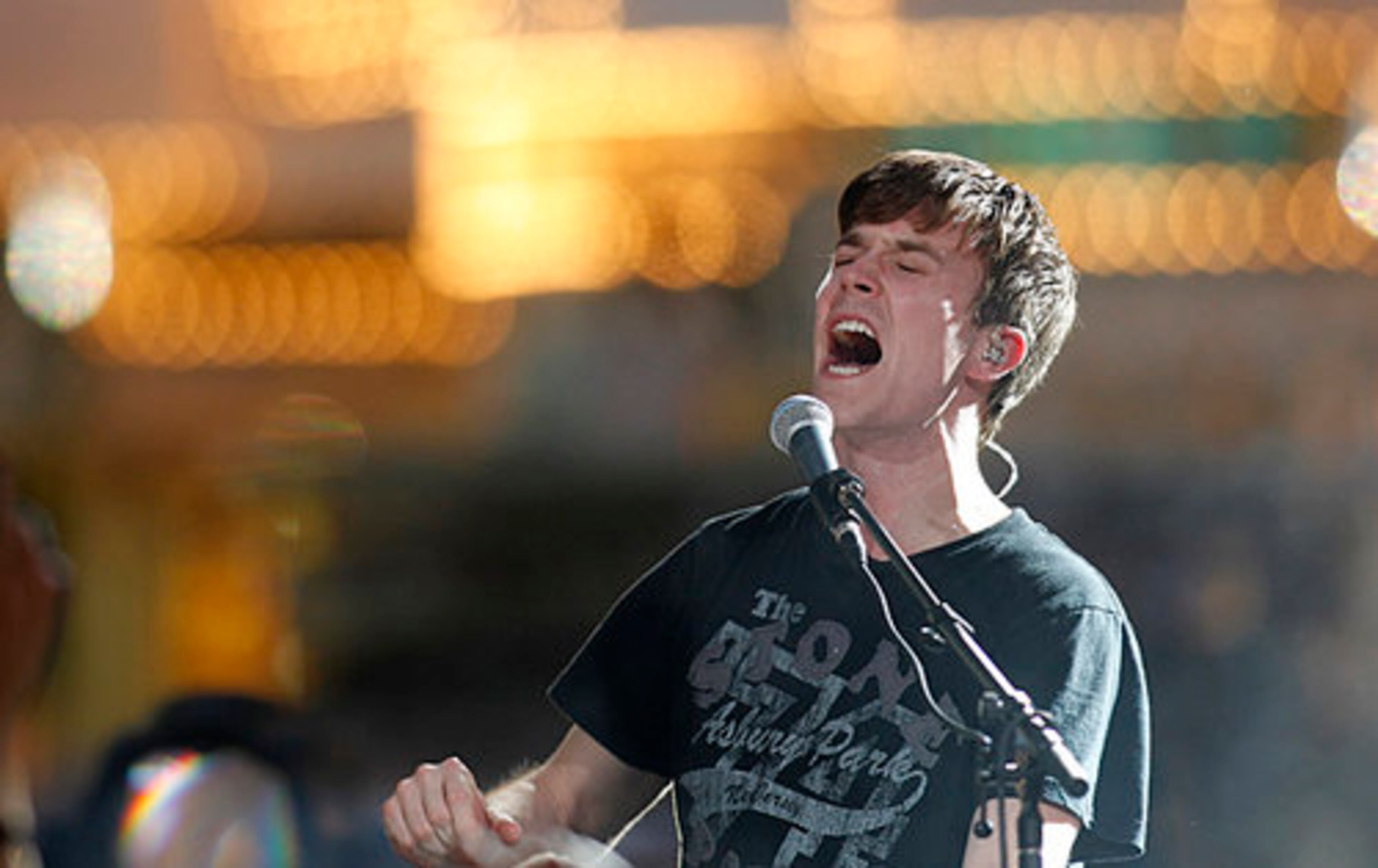 Matt Johnson of Matt and Kim performs.