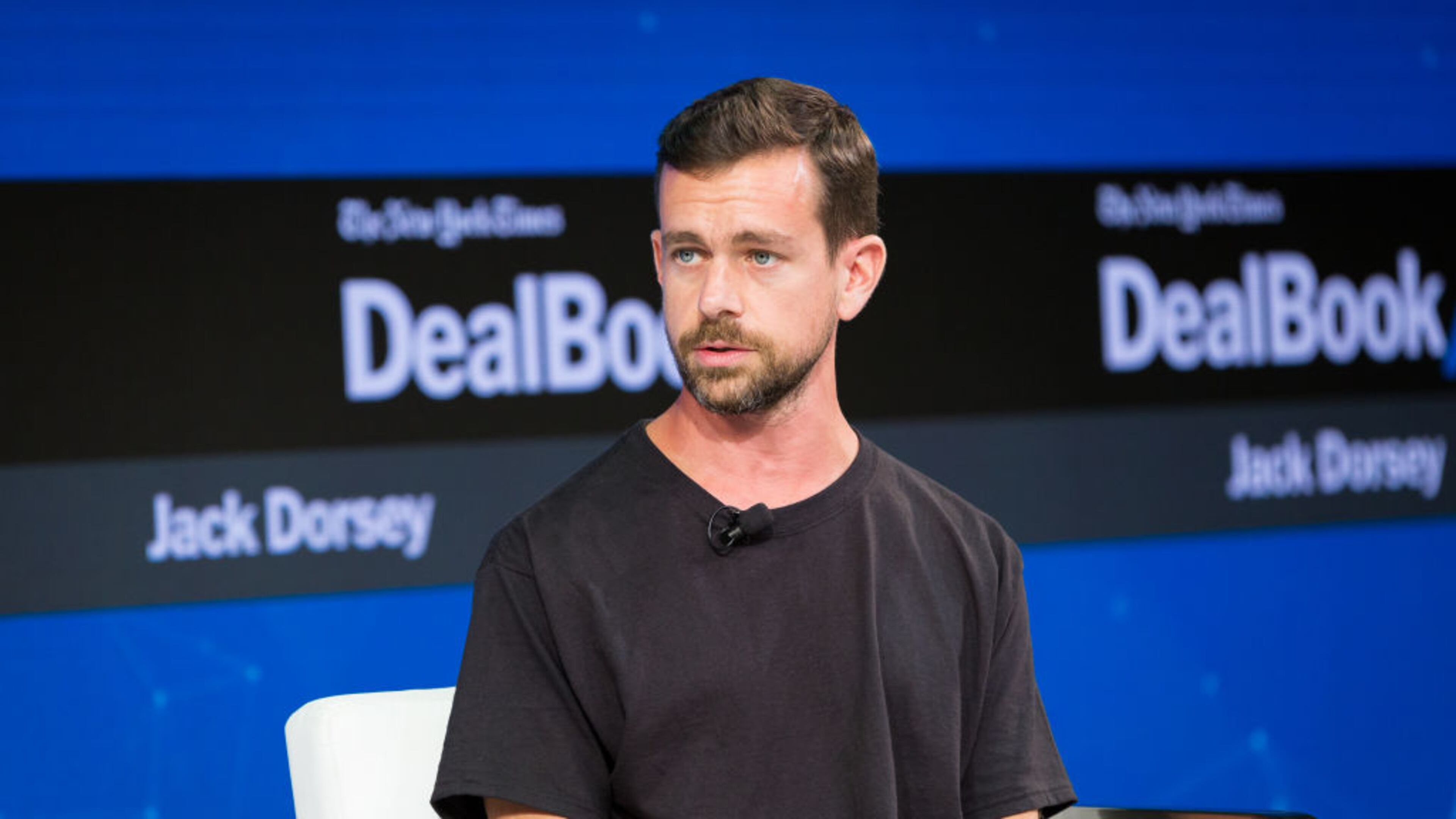 NEW YORK, NY - NOVEMBER 09: Jack Dorsey speaks during The New York Times 2017 DealBook Conference at Jazz at Lincoln Center on November 9, 2017 in New York City. (Photo by Michael Cohen/Getty Images for The New York Times)