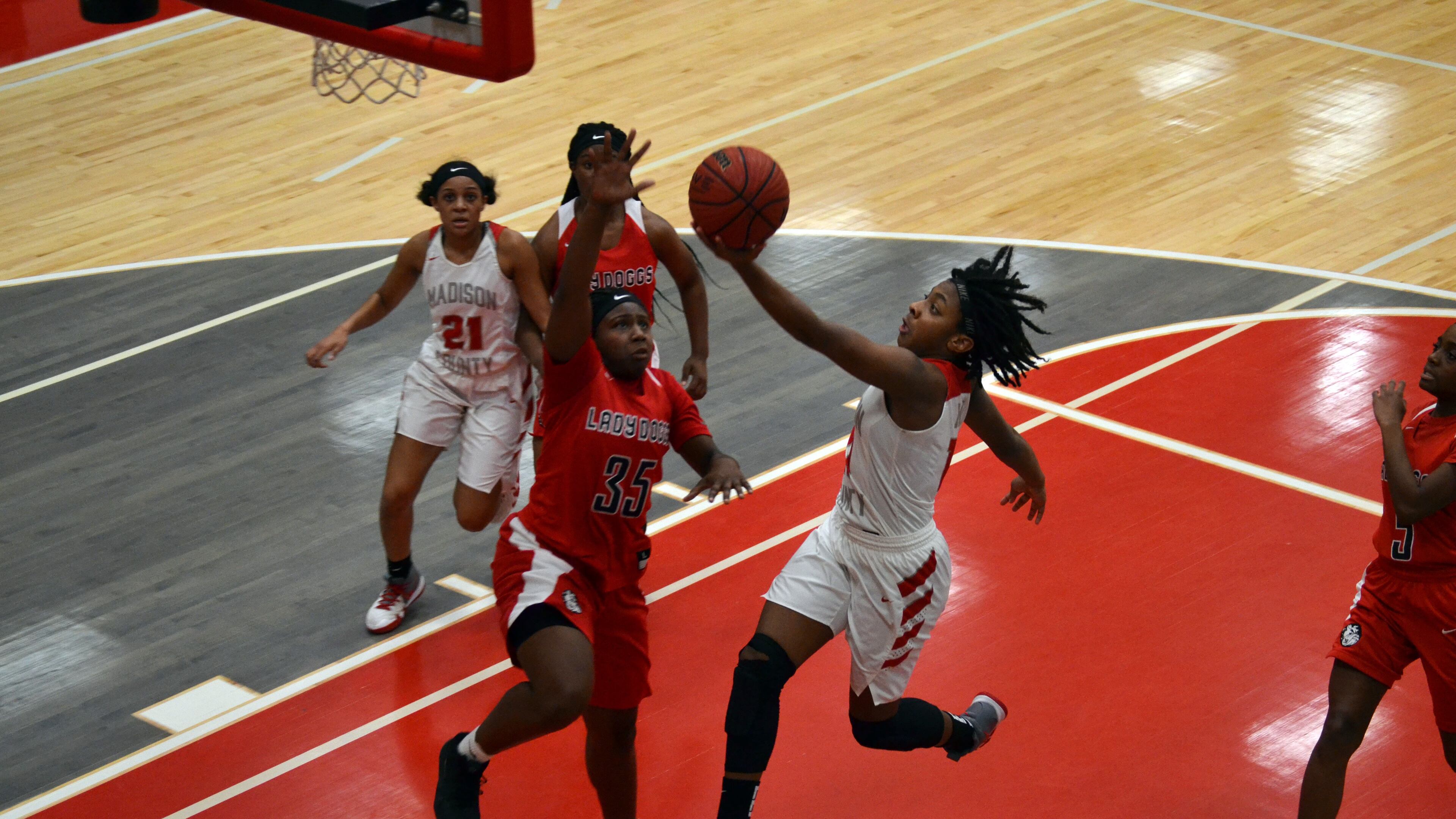 Kayla McPherson, a 5-foot-7 sophomore point guard, averaged 23.7 points, 6.5 rebounds, 5.3 assists and 3.5 steals per game and led Madison County (25-3) to the second round of the Class AAAA tournament.
