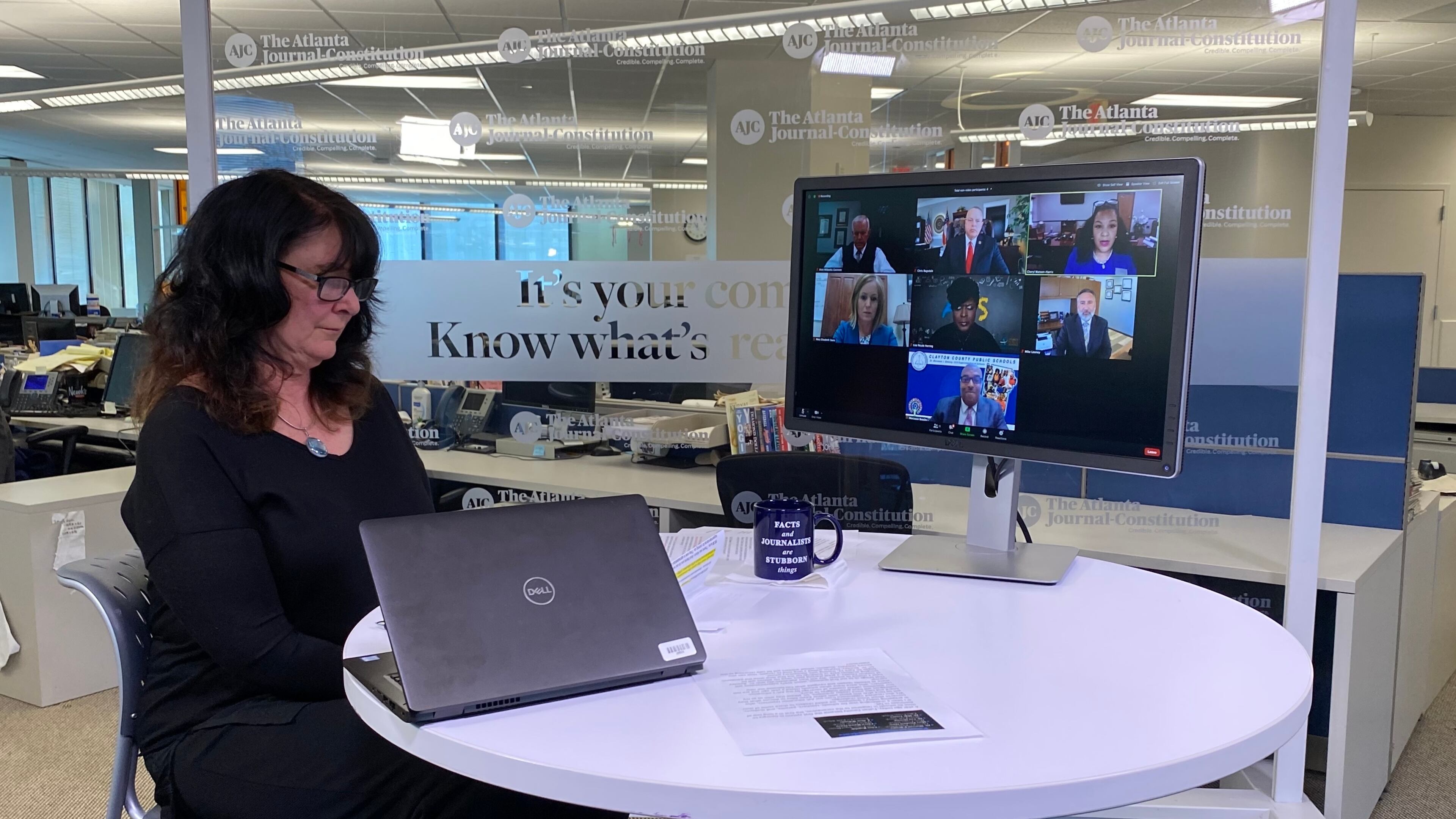 AJC education columnist Maureen Downey plays host to a virtual roundtable of seven metro Atlanta schools superintendents. (AJC 2021)