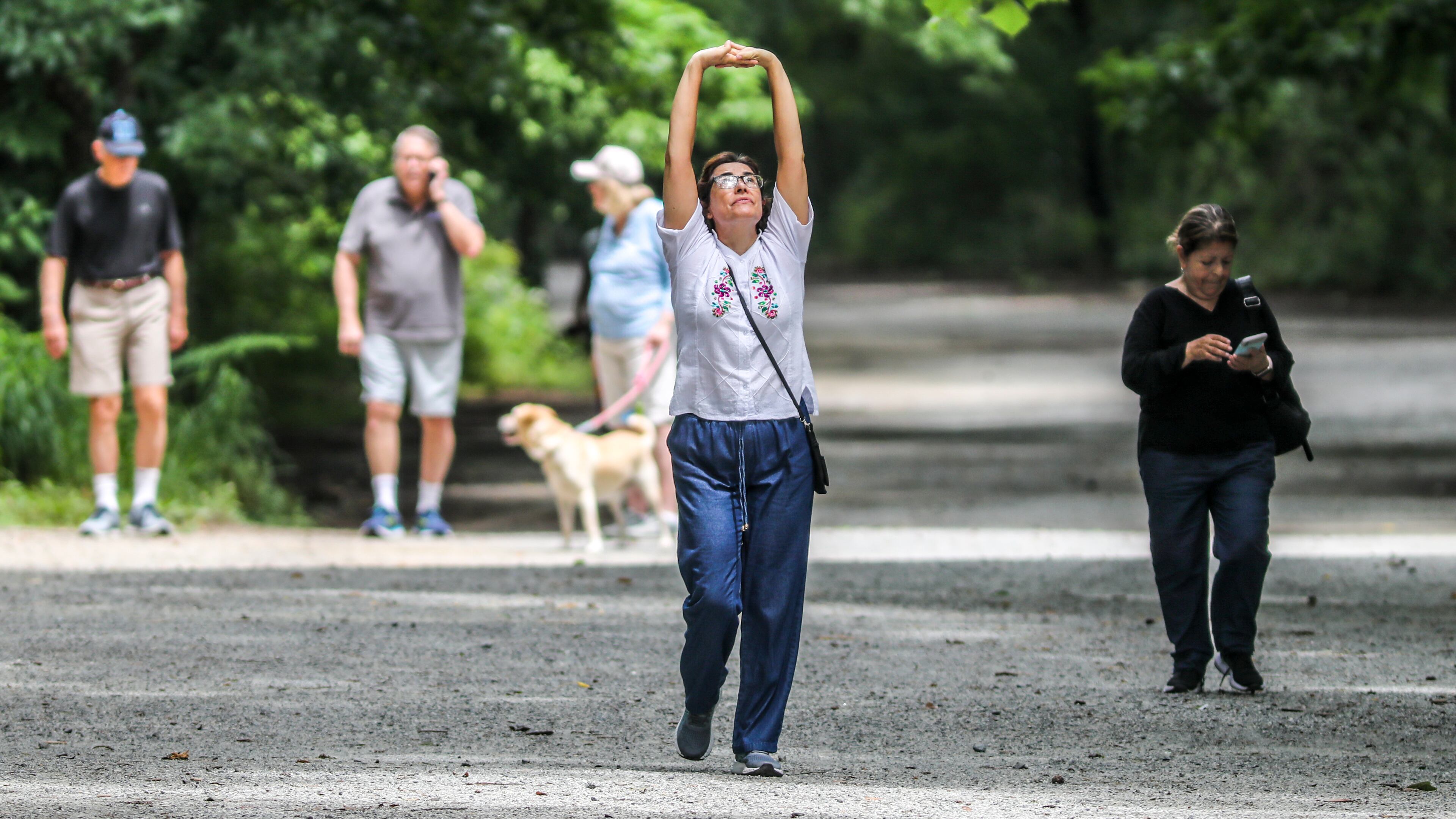 June 8, 2022 Cobb County: Visitors at the Interstate North Cochran Shoals Unit of the Chattahoochee River National Recreation Area in Cobb County on Wednesday, June 8, 2022. . (John Spink / AJC)