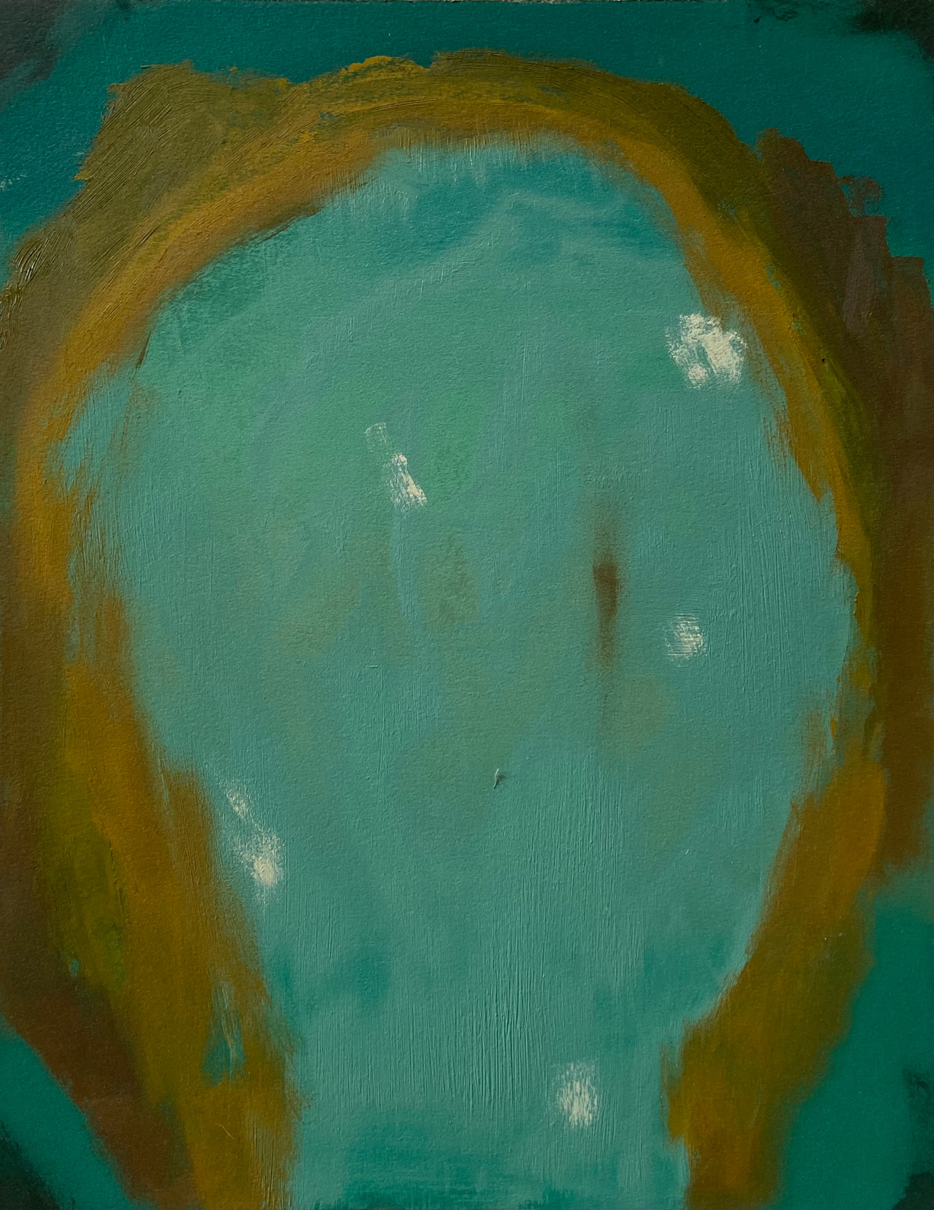 "Untitled (Aura)" (2020) oil on paper by Mark Leibert.
Courtesy of Sandler Hudson Gallery