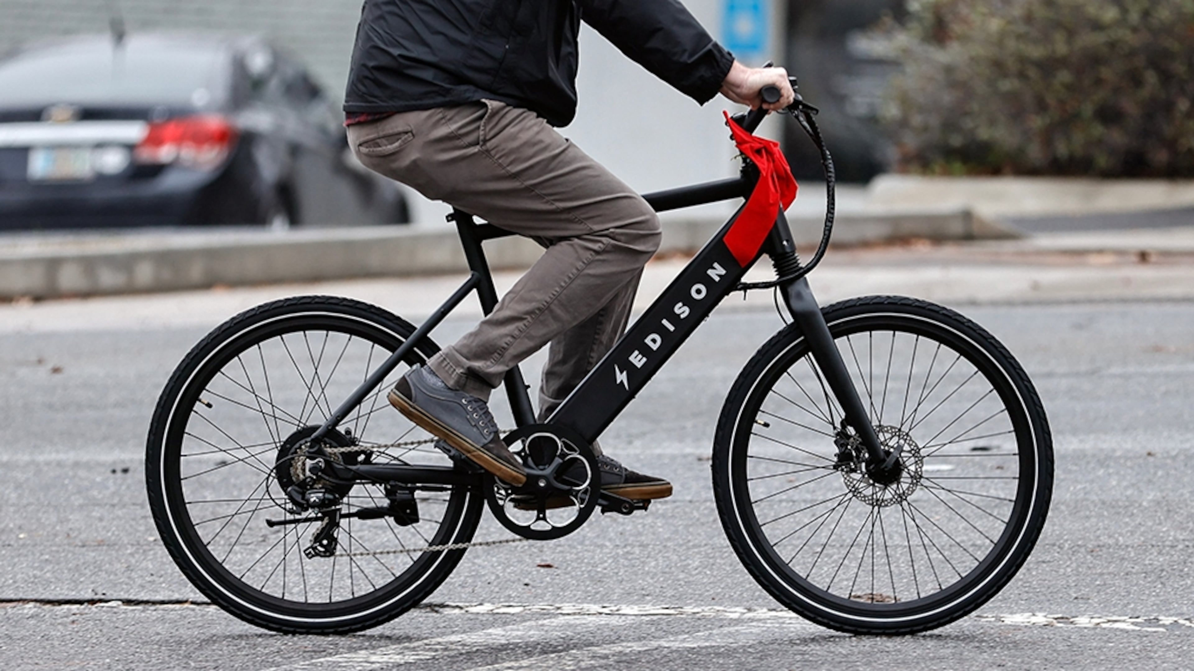 Jeff Beach takes his new e-bike from Edison Electric Bicycle for a test ride. Atlanta City Council members are looking to extend the city’s popular e-bike voucher program. (Natrice Miller/AJC 2022)