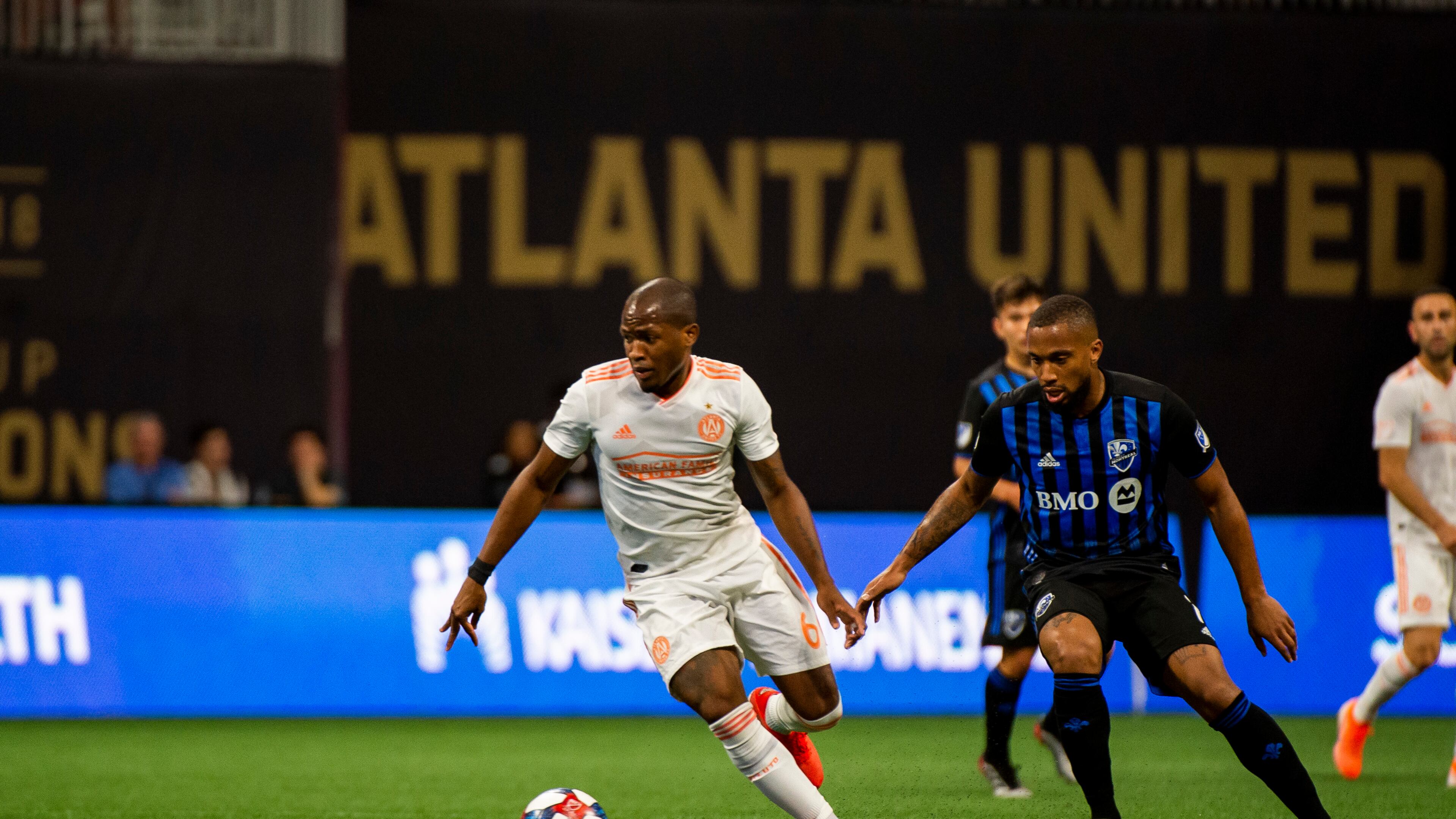 during their game against Atlanta United at Mercedes Benz Stadium in Atlanta, Georgia, on June 29, 2019.