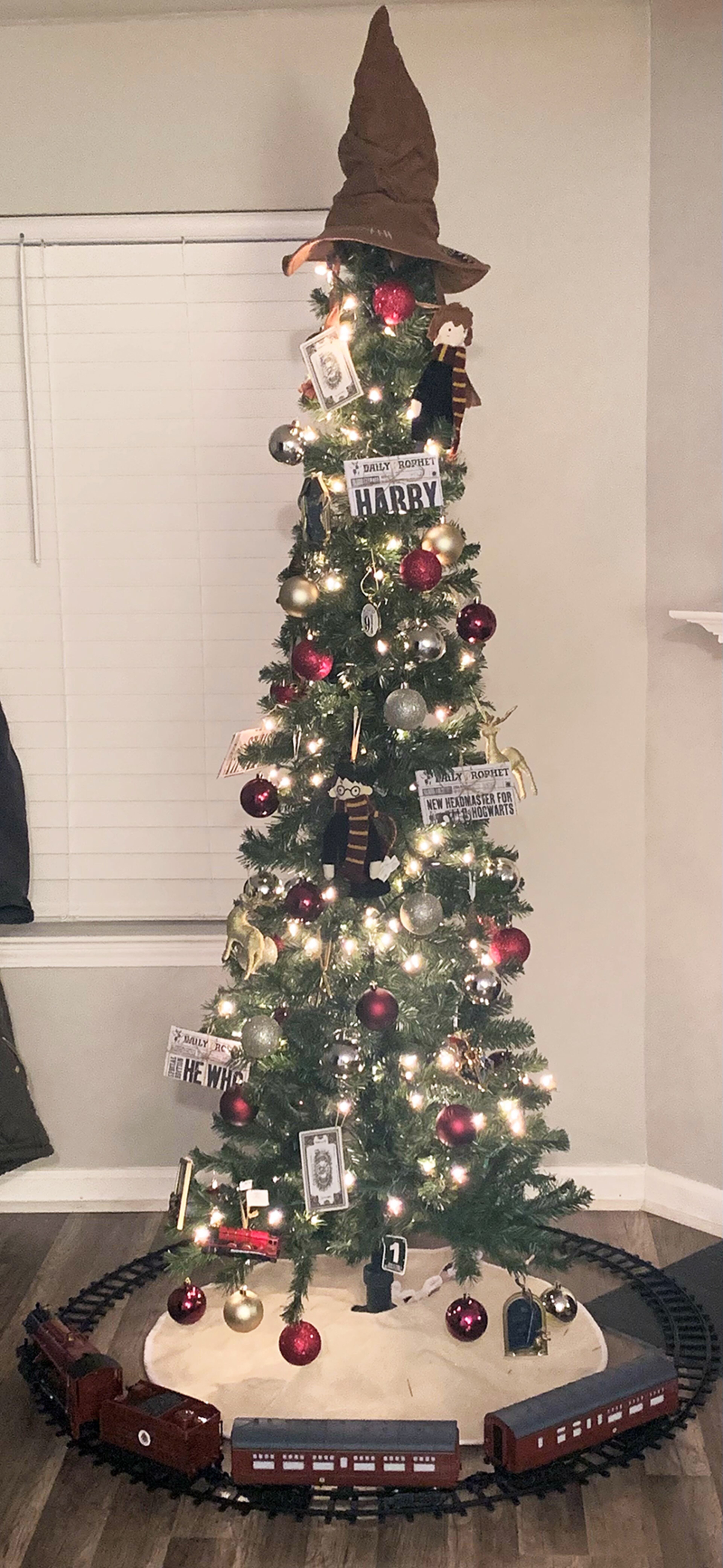 Kaniel Kellam of Decaturhas a “Harry Potter Christmas “ tree. "This theme is special to me because ever since I was young I’ve been a fan of the series of books. It means so much to me and allowed me a escape to a world where magic is possible. For the past two years I’ve been able to add more ornaments to the tree and new ideas." In case you're wondering, the tree was sorted into Gryffindor House.